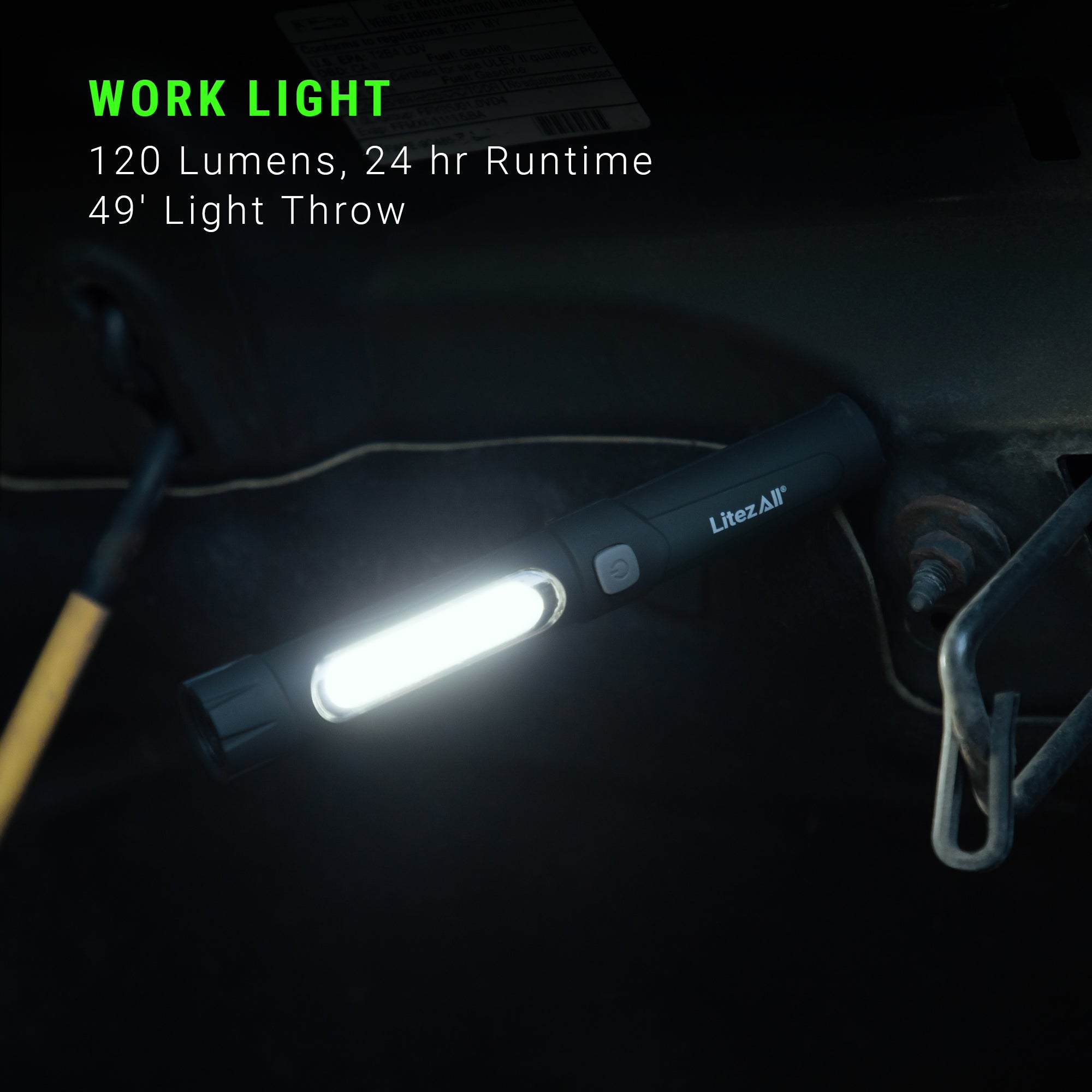 LitezAll® 100 Lumen Task Light with Flashlight