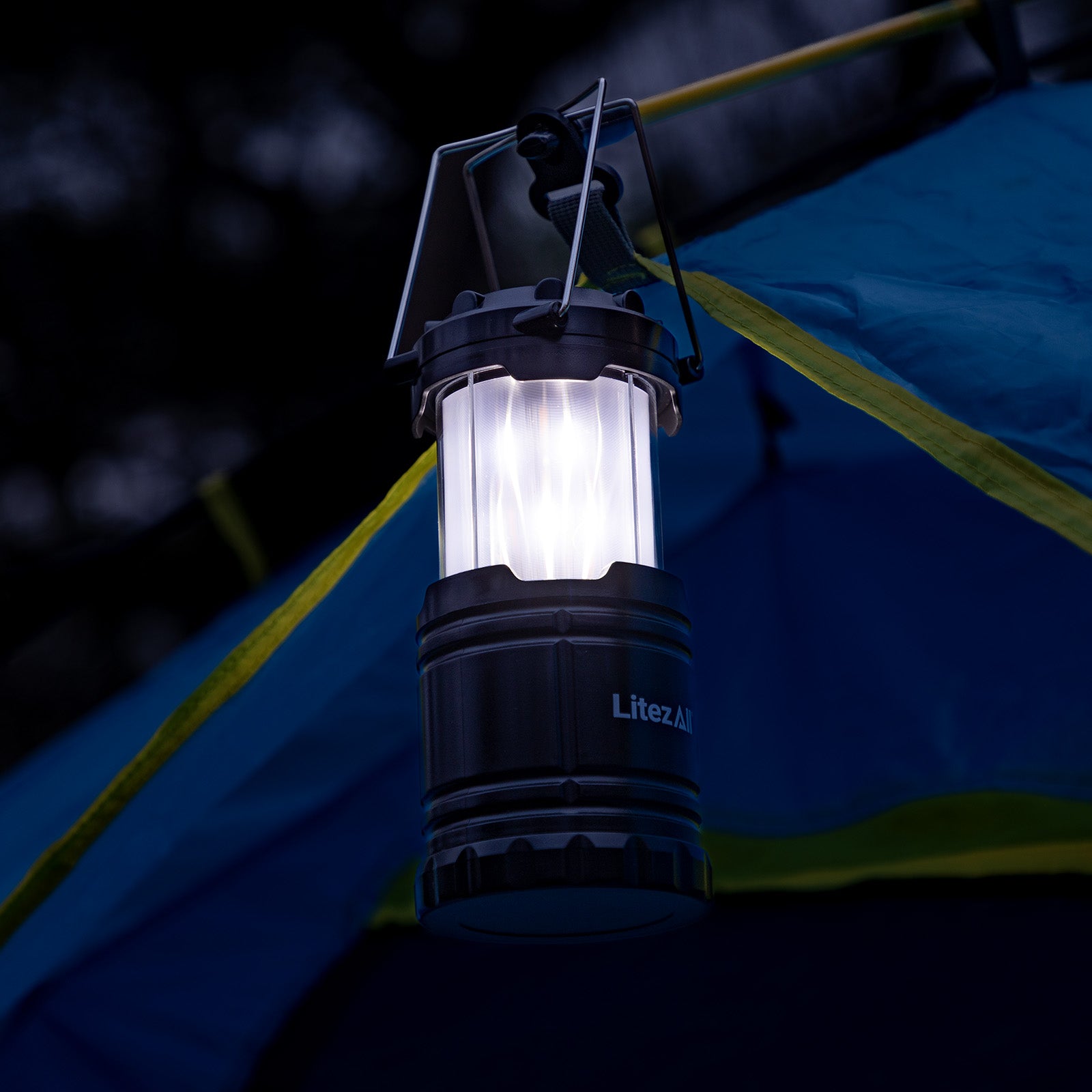 LitezAll Pull Up Lantern with Simulated Flame - LitezAll