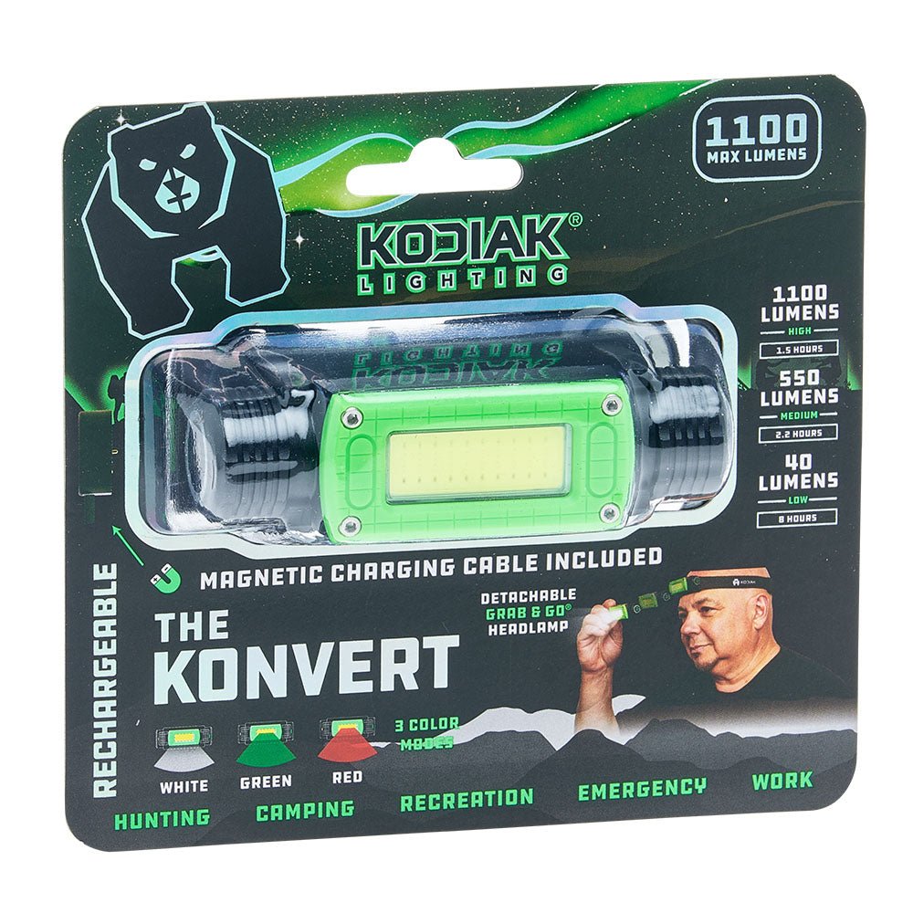 Kodiak® Konvert 1000 Lumen Rechargeable Headlamp with Magnetic Charging - LitezAll - 42