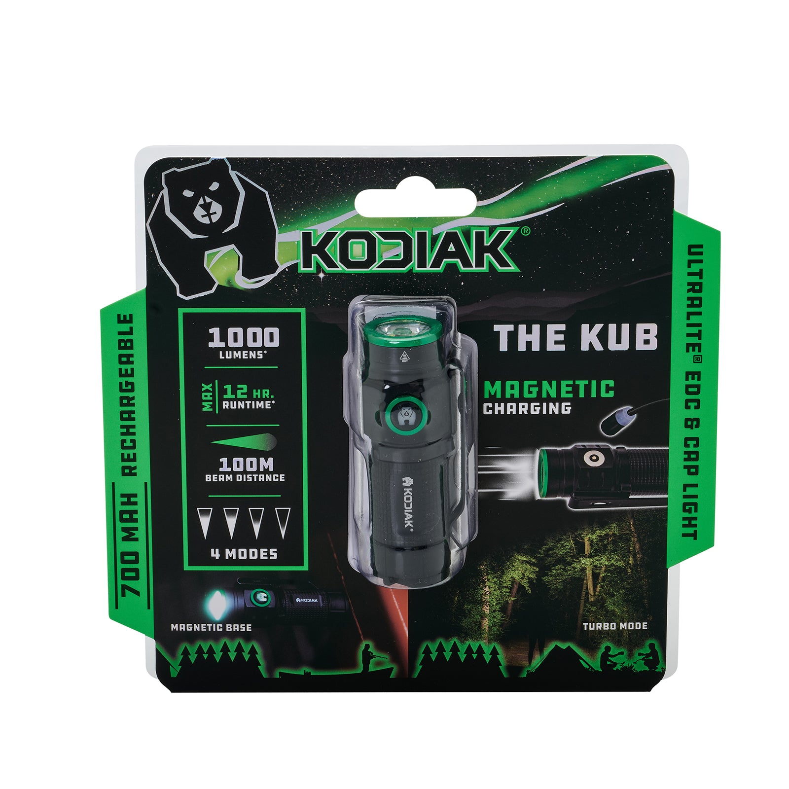 Kodiak® KUB Rechargeable Compact Flashlight 1000 Lumens - LitezAll - Tactical Flashlights - 32