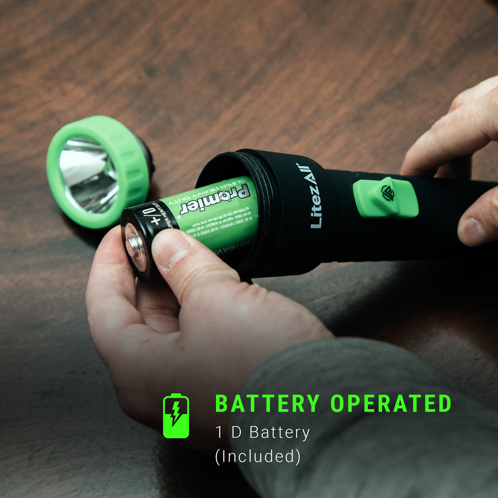 LitezAll Everyday Flashlight with D Battery