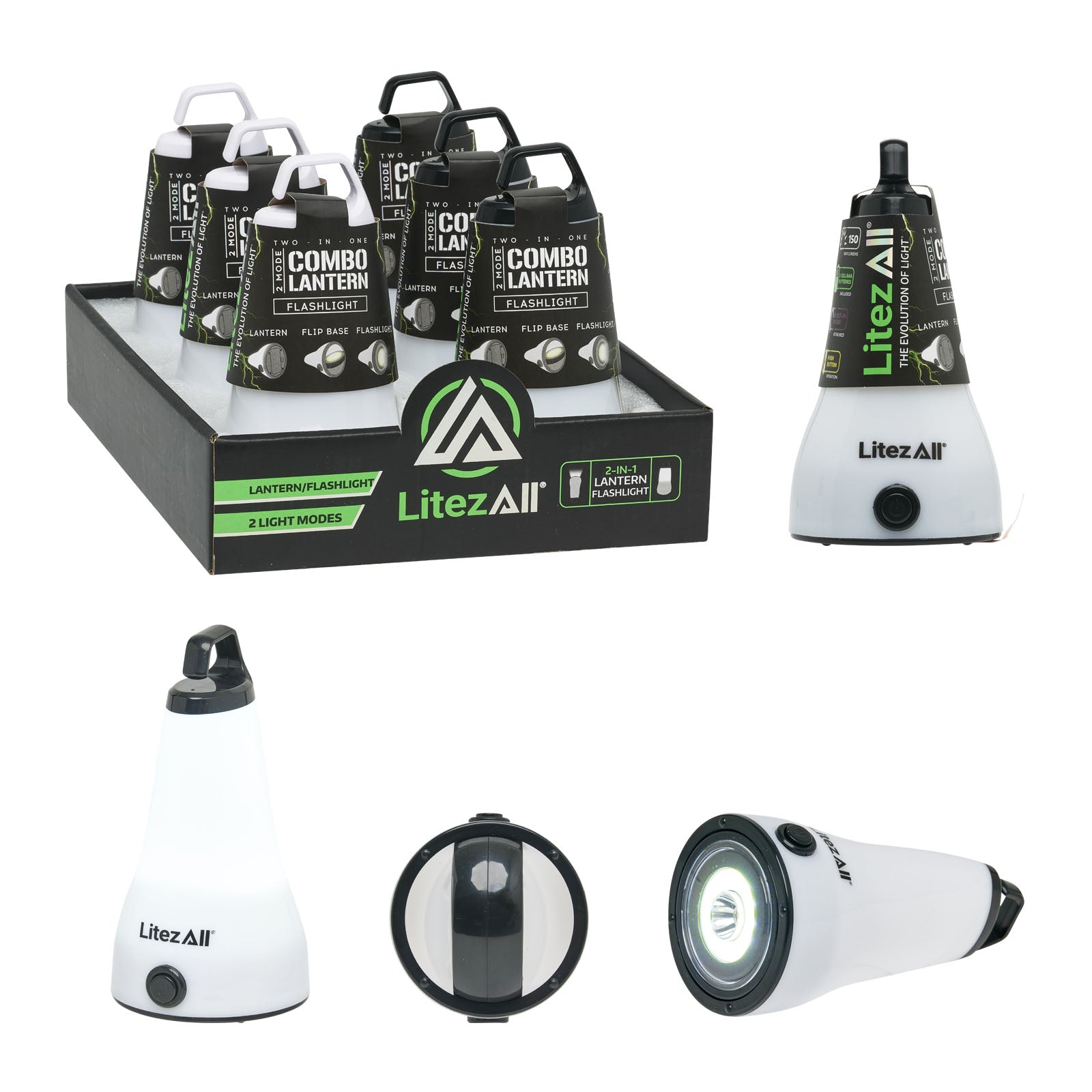 LitezAll 2 In 1 Lantern Flashlight