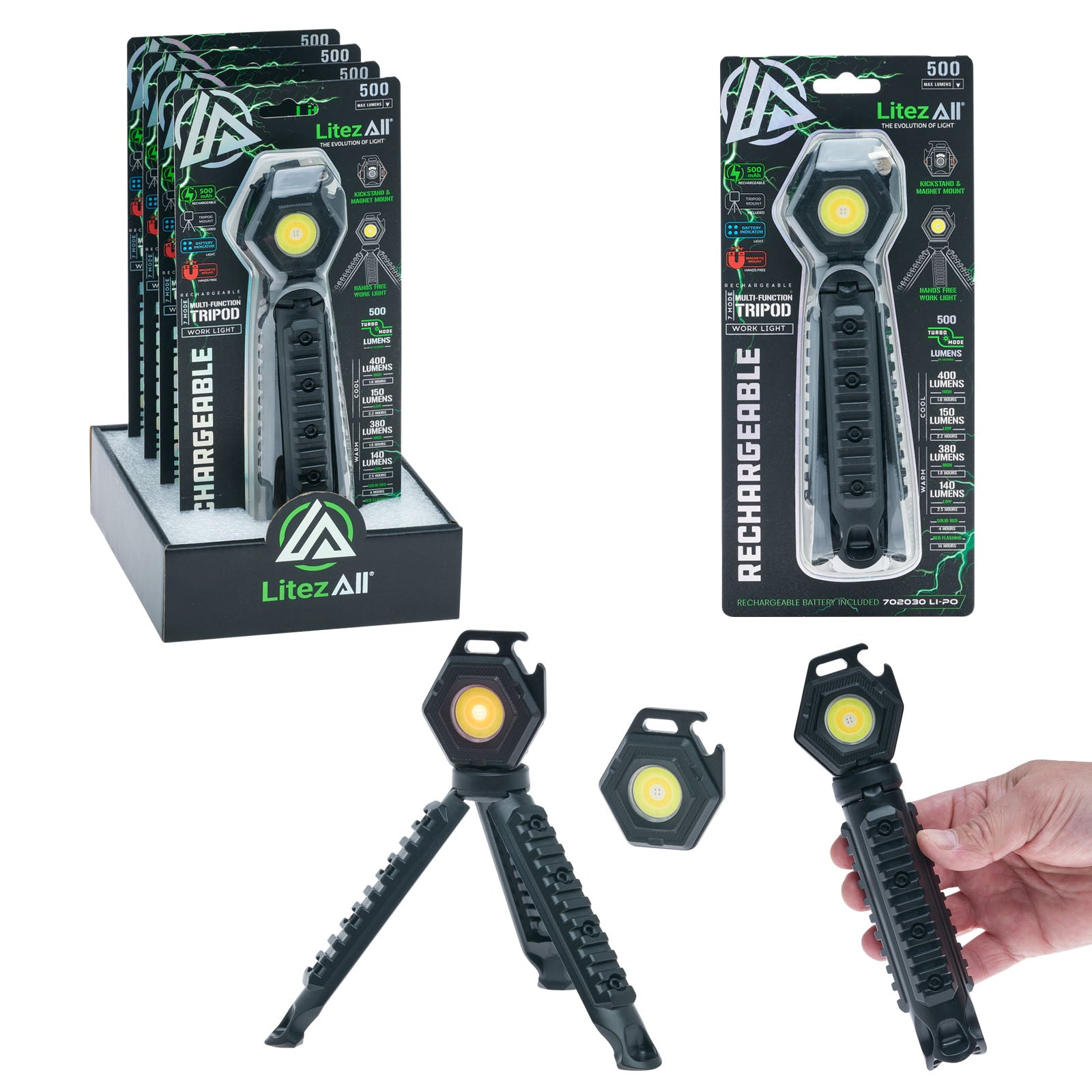 LitezAll Compact Work Light with Tripod - LitezAll