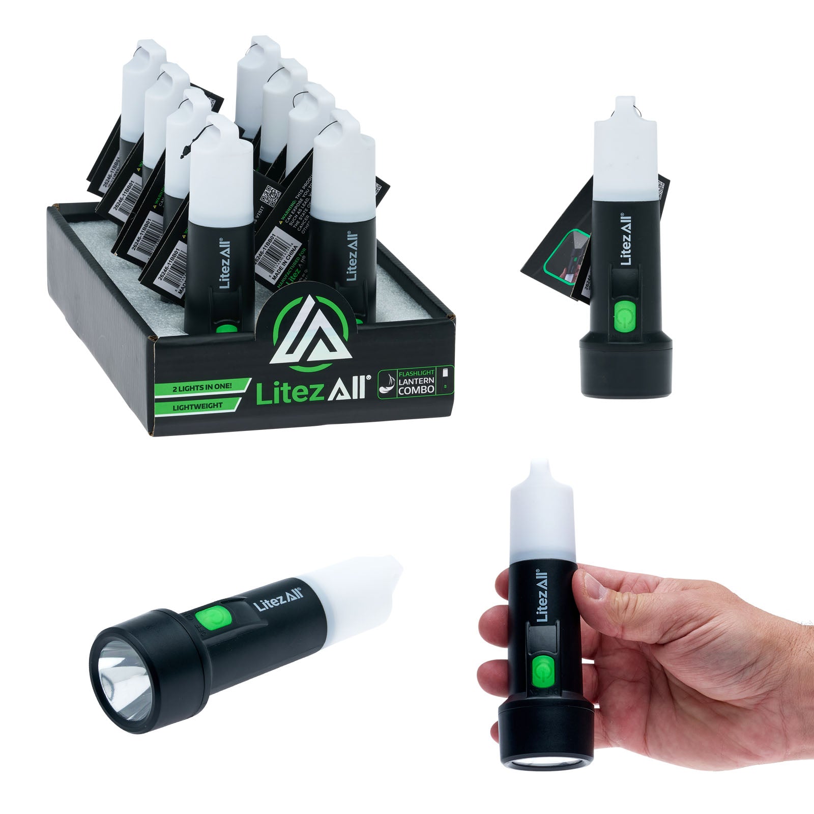 best rechargeable lantern flashlight combo LitezAll Flashlight-Lantern Dual Mode Combo Light