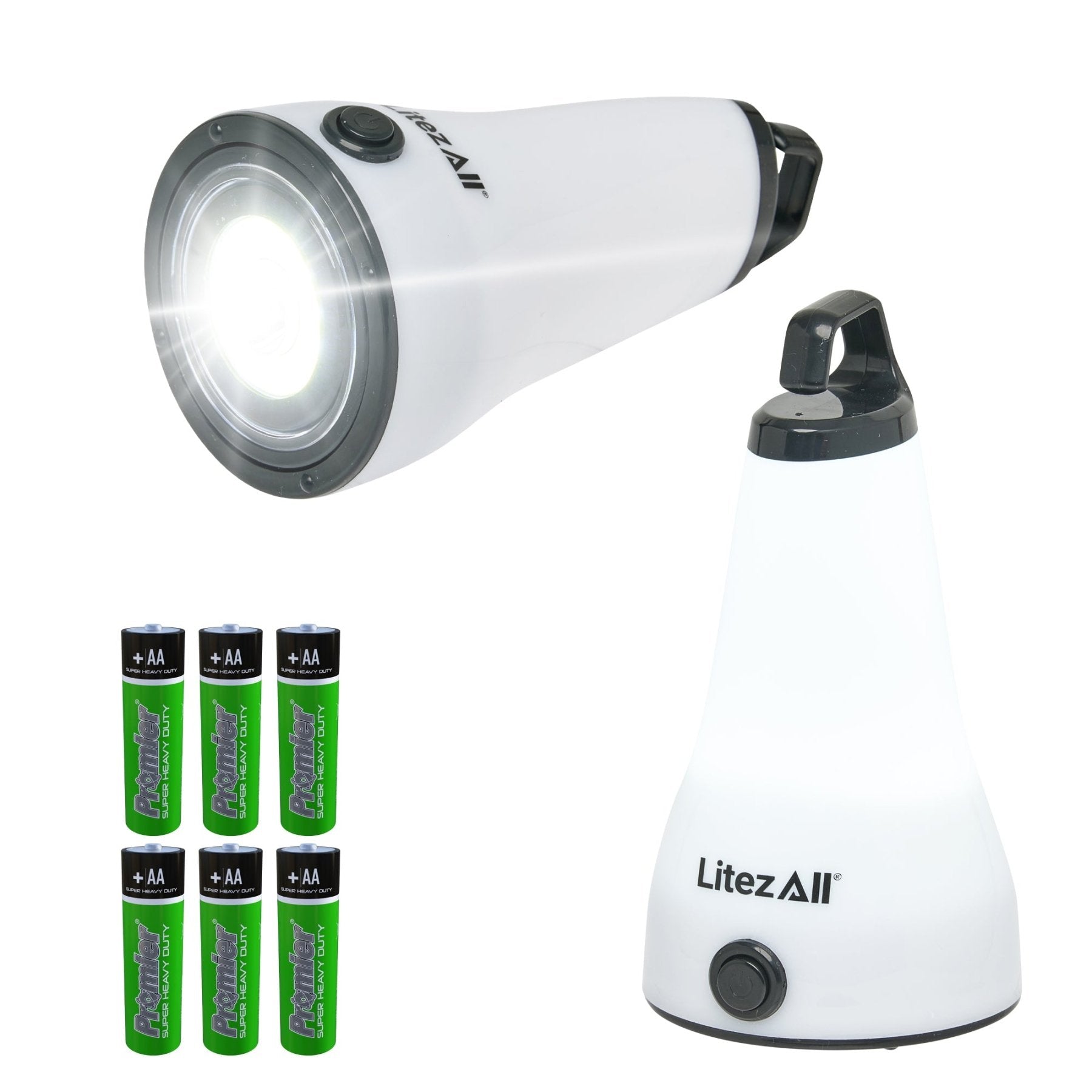 LitezAll 2-in-1 Lantern Flashlight 2 Pack - LitezAll