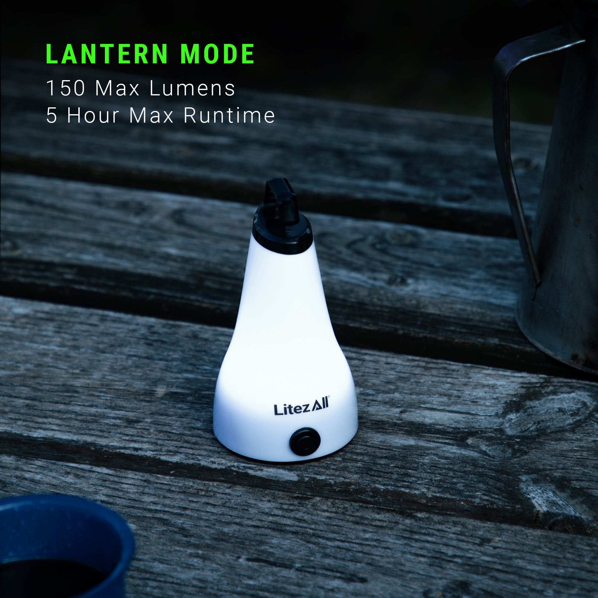 LitezAll® 2-in-1 Lantern Flashlight 2 Pack