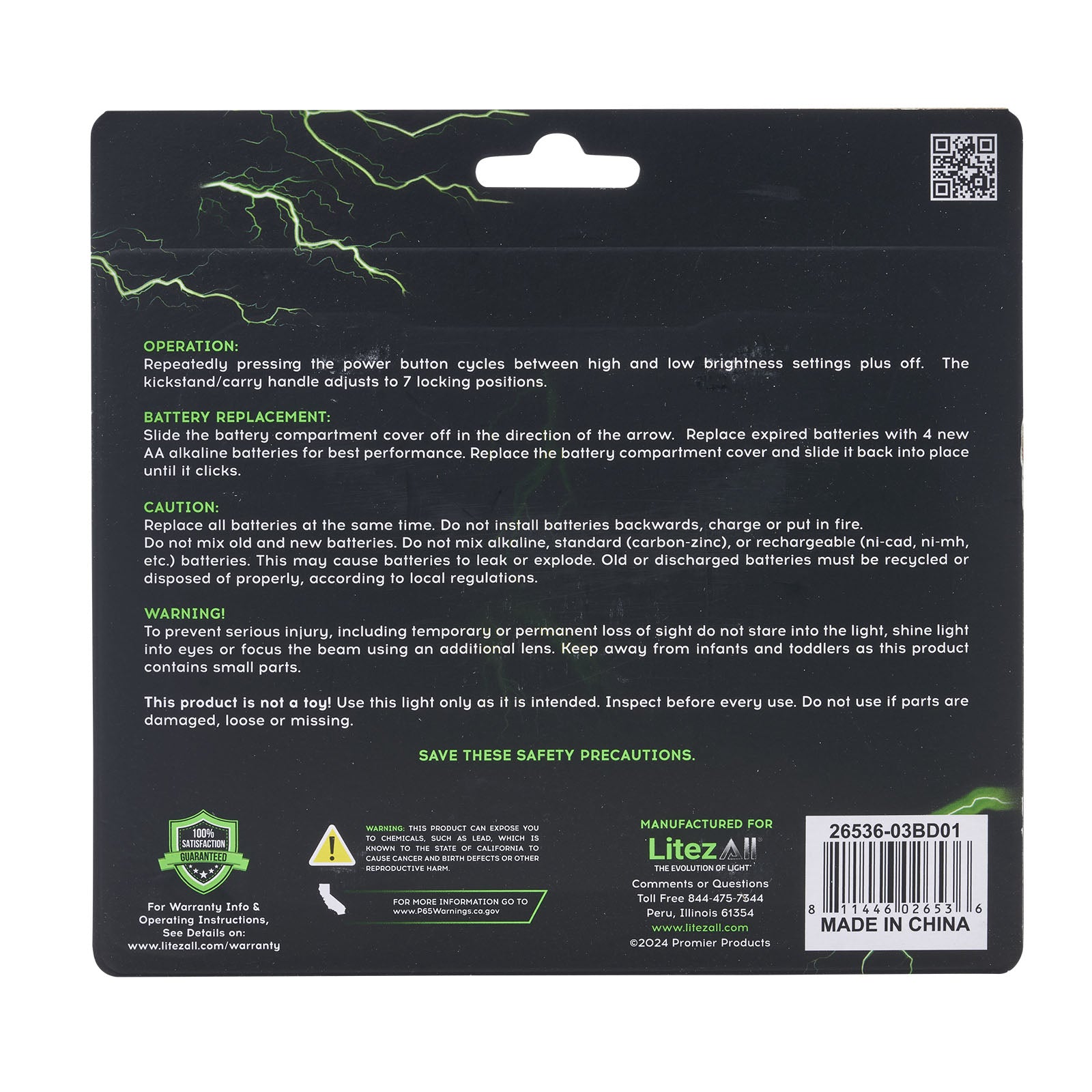 LitezAll® 1000 Lumen Work Light Special Packaging - LitezAll