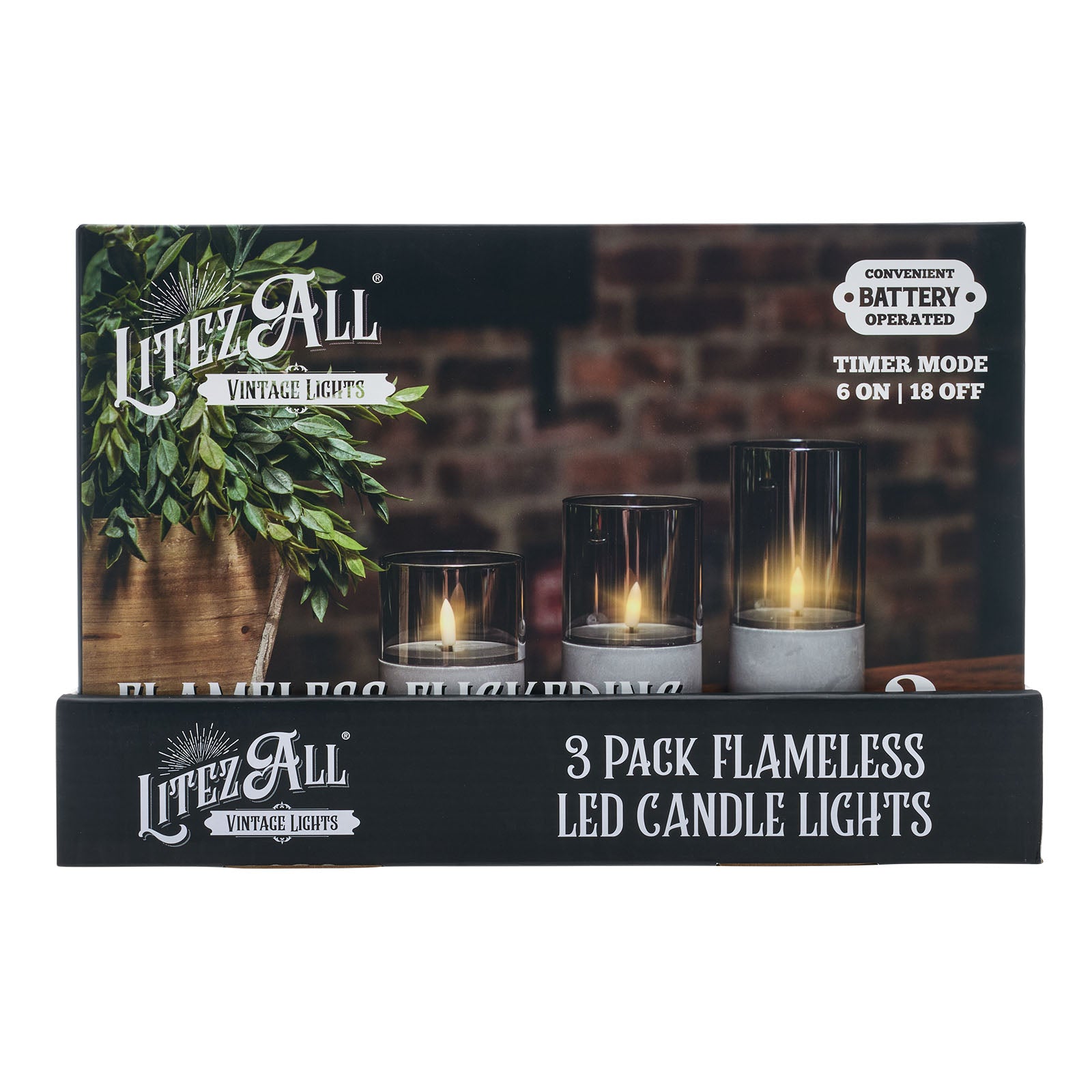 LitezAll® Battery Operated Candle 3 Pack - LitezAll - Home Accents - 19