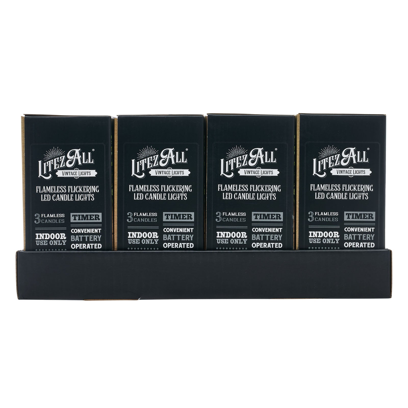 LitezAll Battery Operated Candle 3 Pack