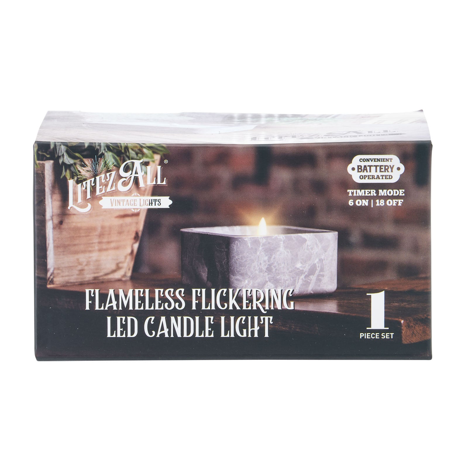 LitezAll Flameless Candle in Decorative Holder