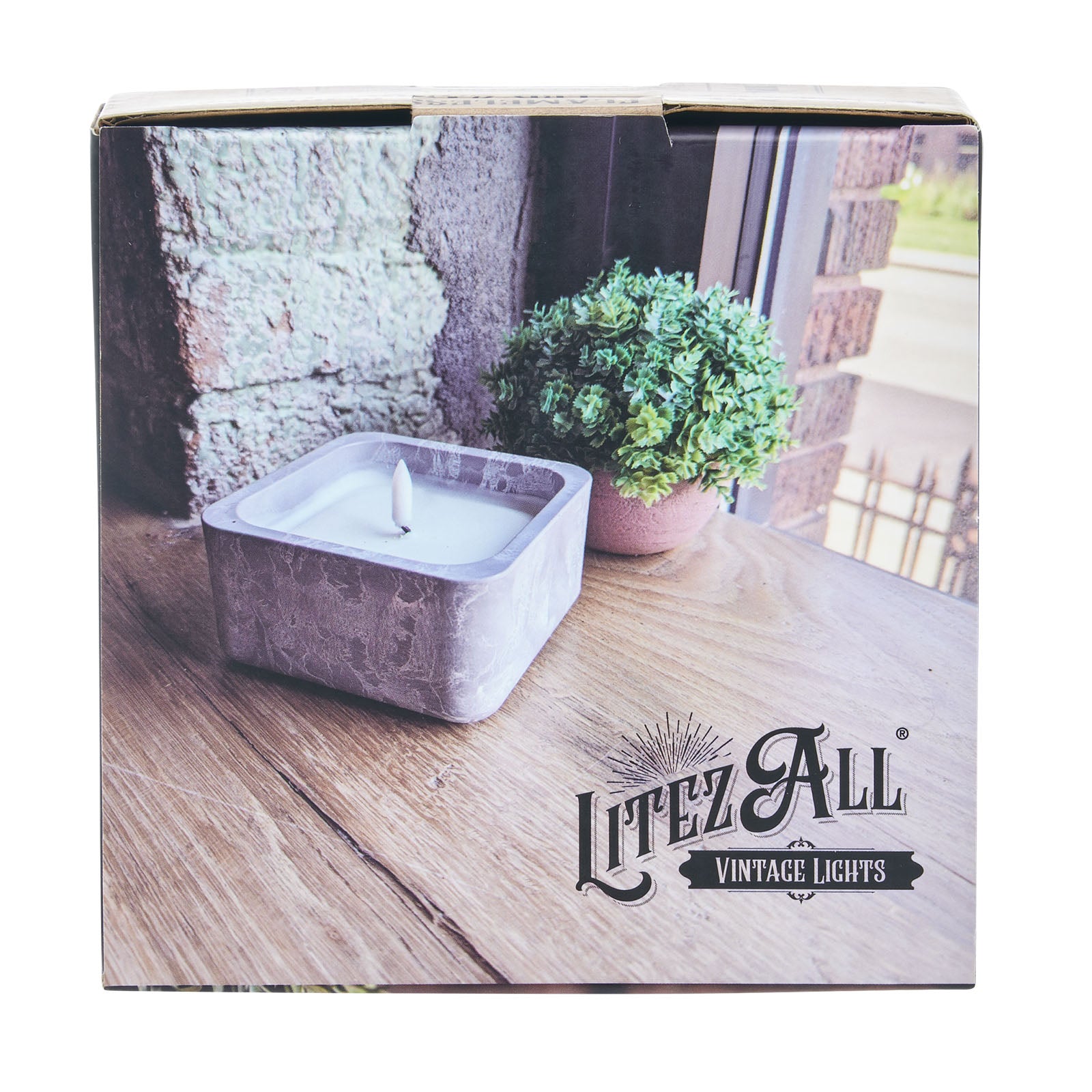 LitezAll Flameless Candle in Decorative Holder