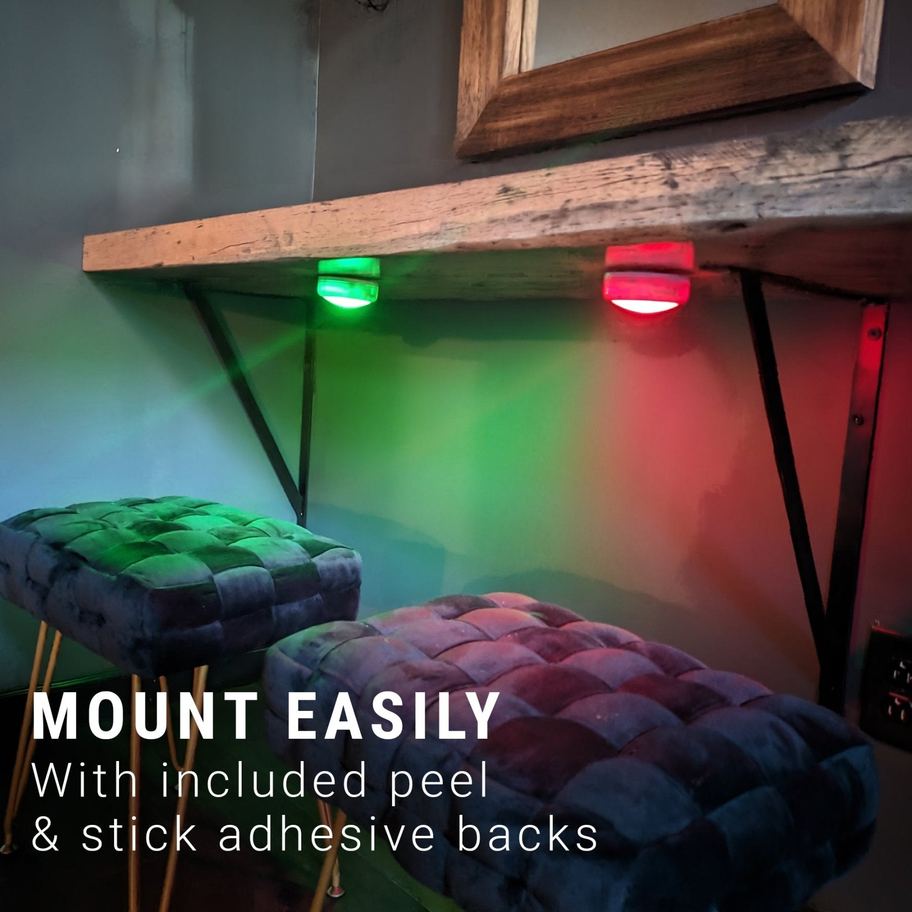 LitezAll Remote Control RGB Puck Lights 2 Pack - LitezAll - Home Accents - 7