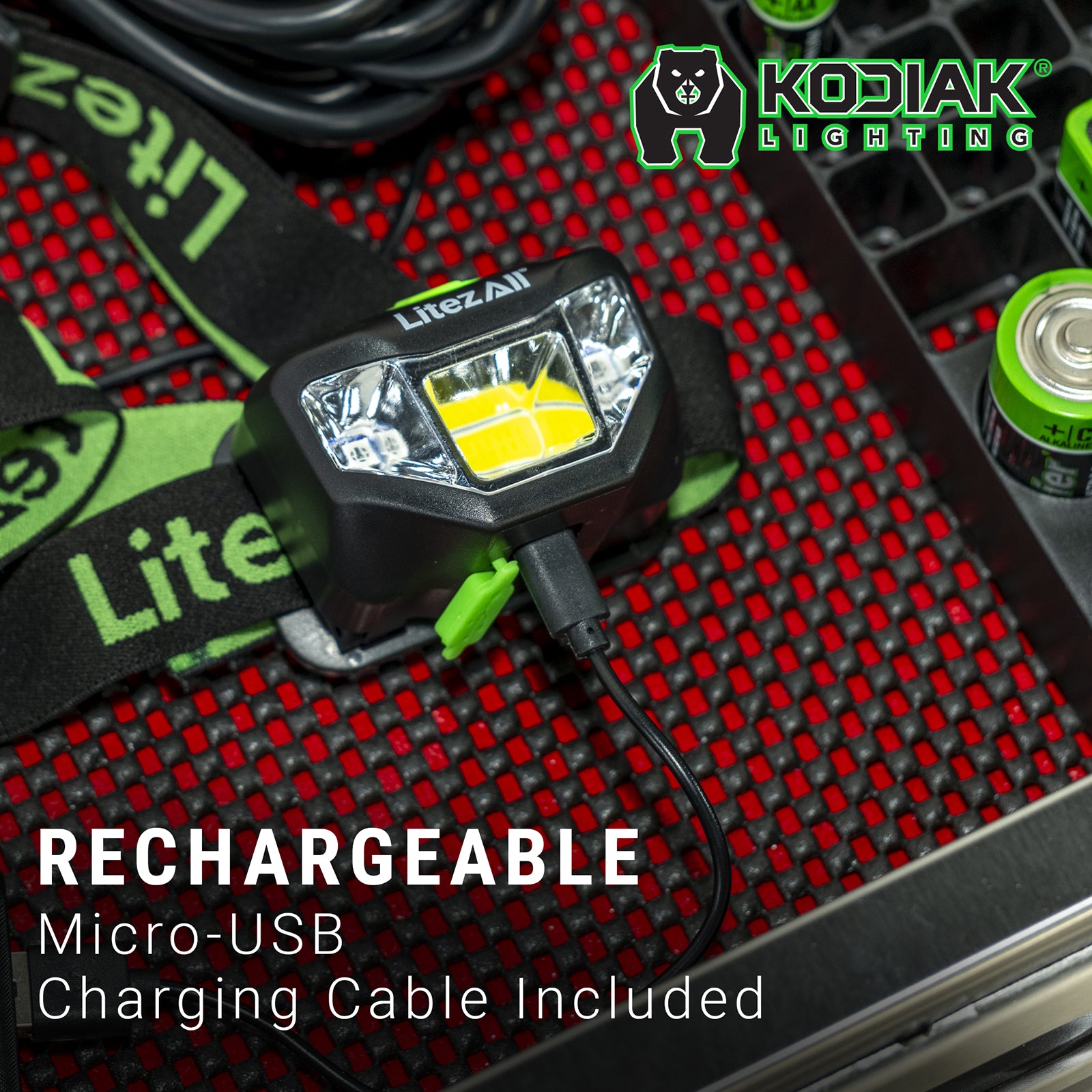 LitezAll Rechargeable Quattro 4 Mode Headlamp - LitezAll