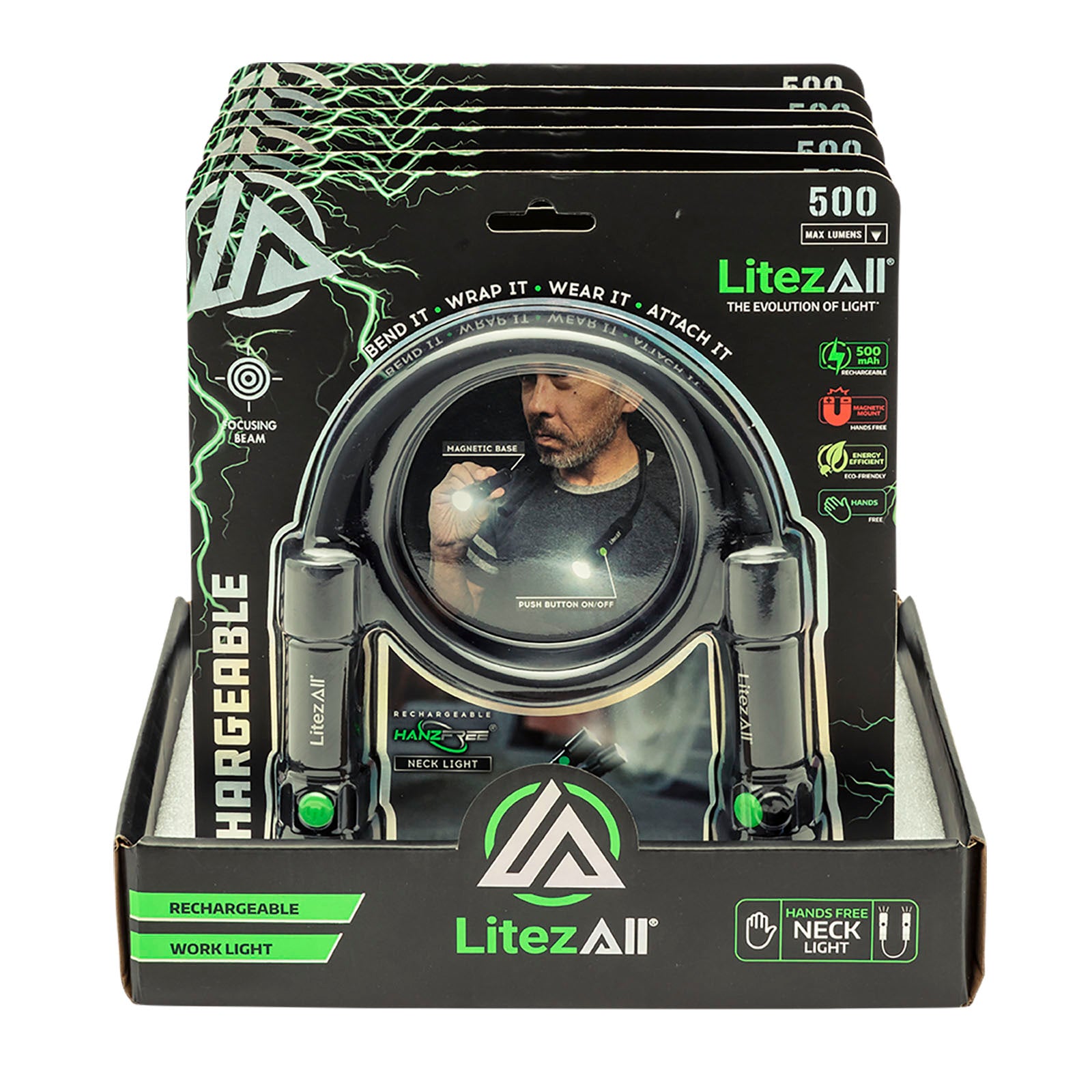 LitezAll Rechargeable 500 Lumen Bendable Neck Light - LitezAll - 17