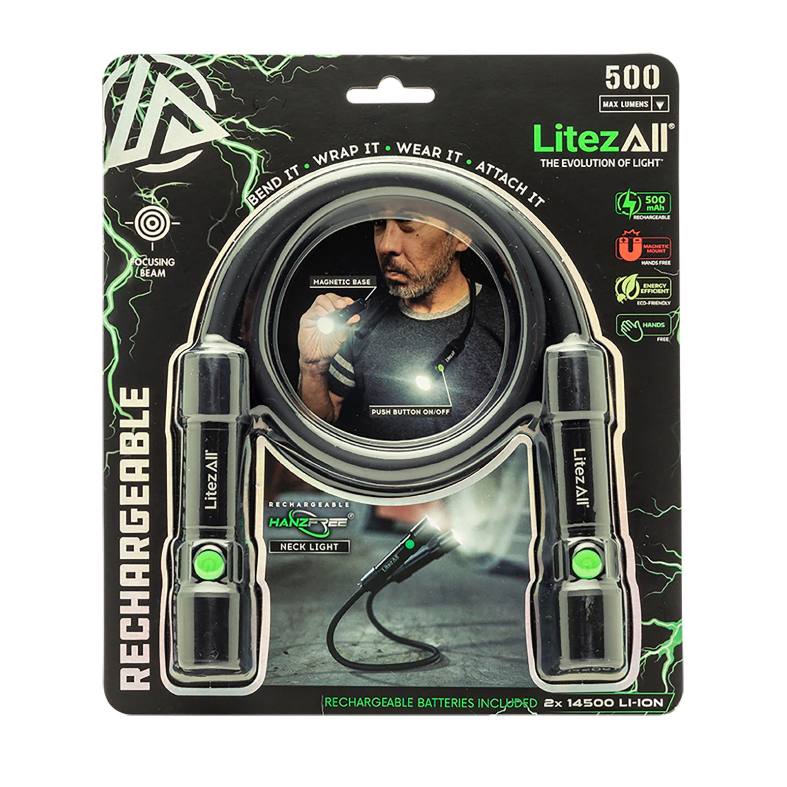 LitezAll Rechargeable 500 Lumen Bendable Neck Light - LitezAll - 24