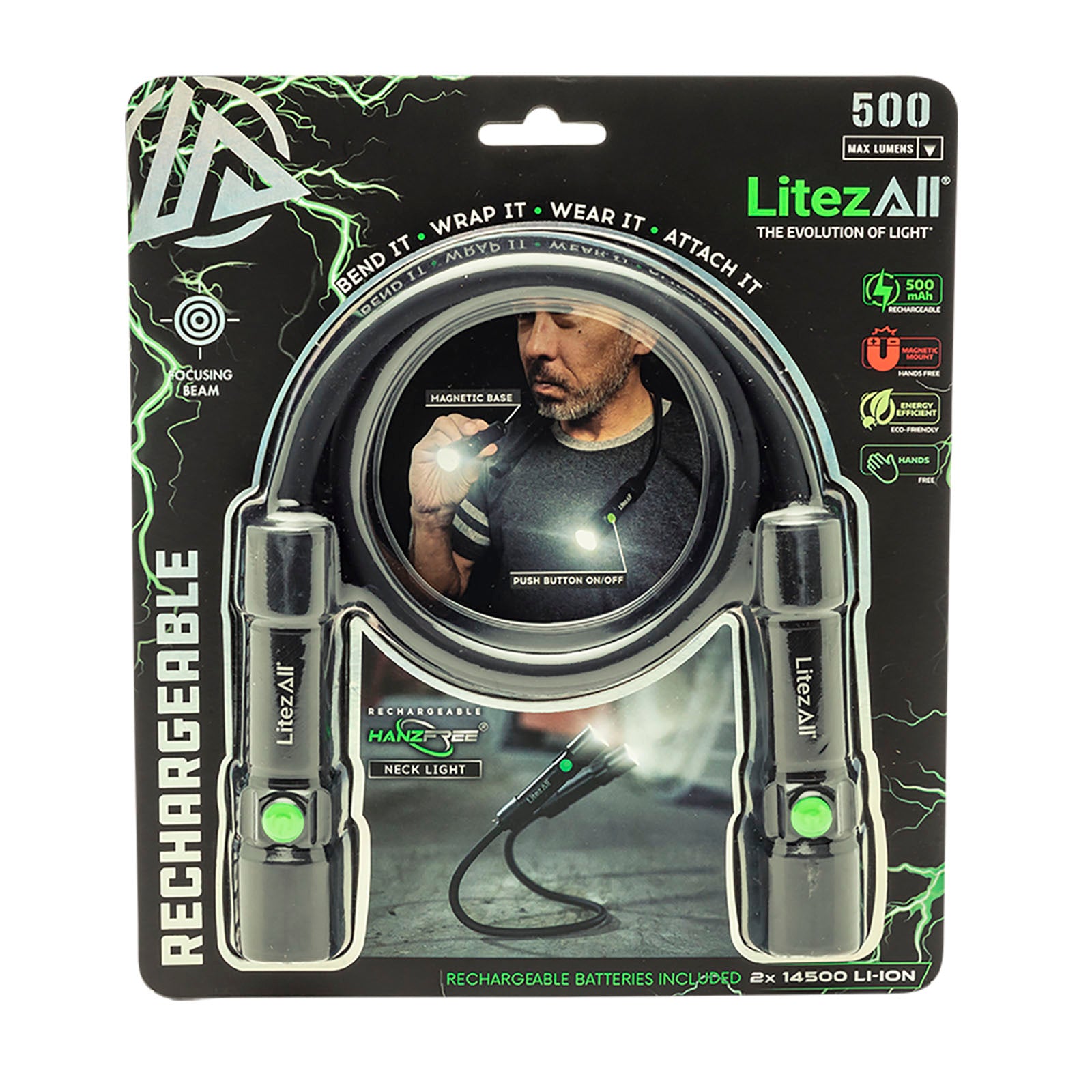 LitezAll Rechargeable 500 Lumen Bendable Neck Light - LitezAll - 25