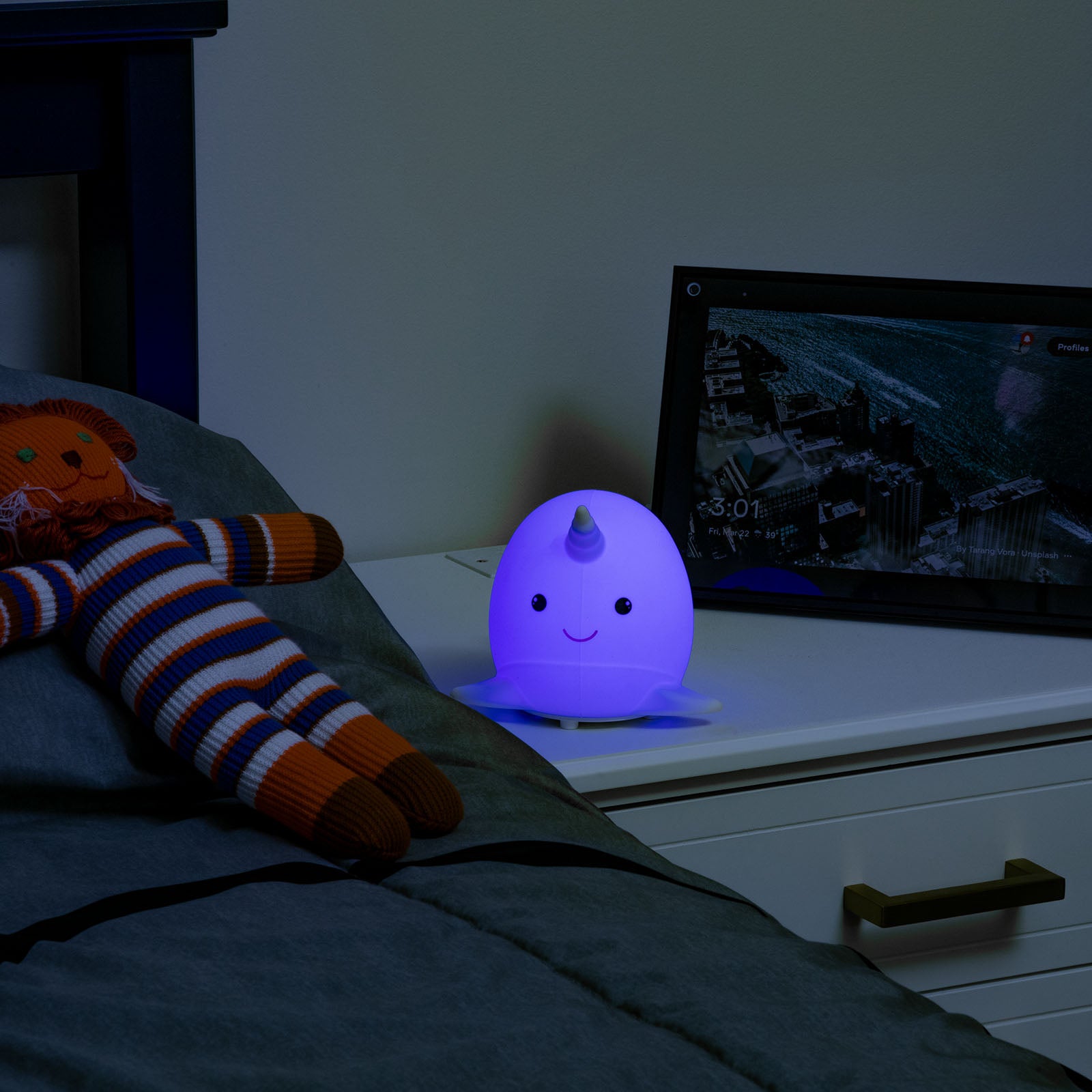 LitezAll® Narwhal Squishable Color Changing Silicone Lantern - LitezAll - Lanterns - 8