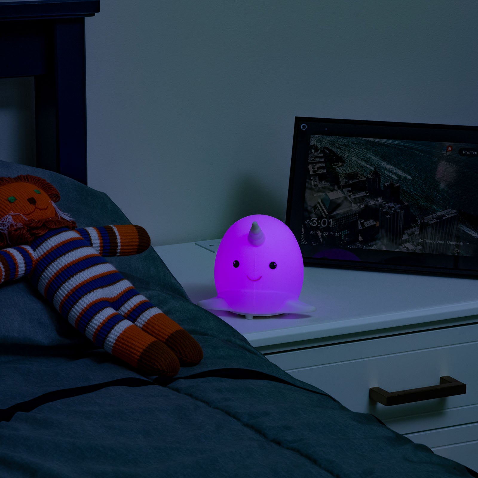 LitezAll® Narwhal Squishable Color Changing Silicone Lantern - LitezAll - Lanterns - 9