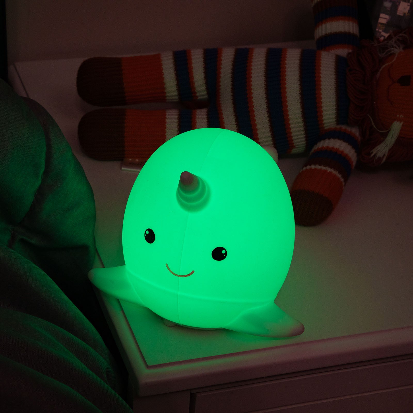 LitezAll® Narwhal Squishable Color Changing Silicone Lantern - LitezAll - Lanterns - 3