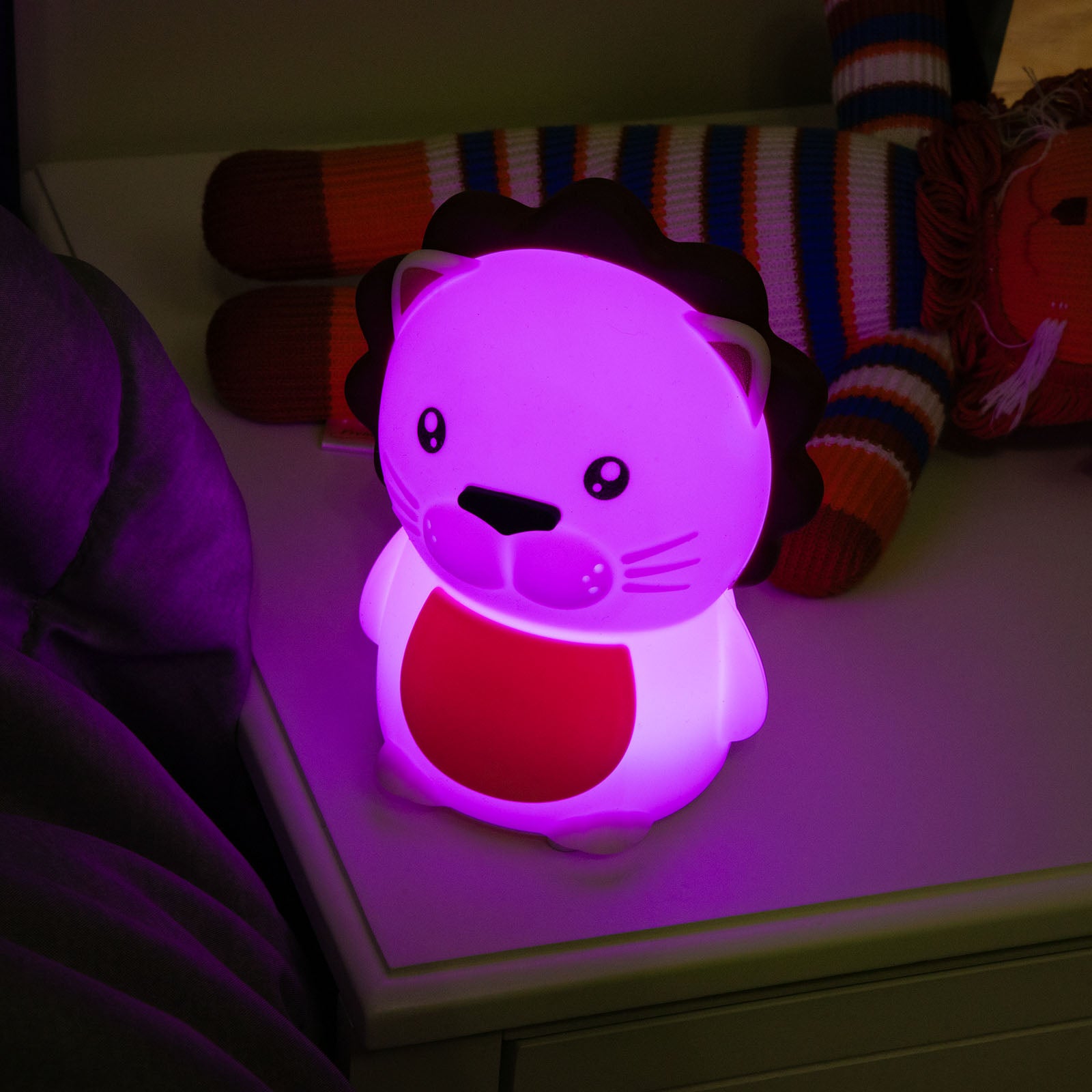 LitezAll Lion Squishable Color Changing Silicone Lantern - LitezAll