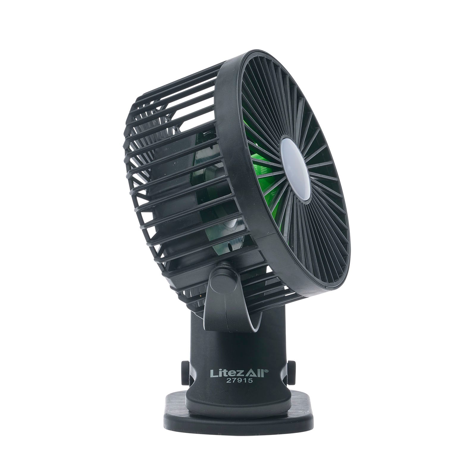 LitezAll Rechargeable Clip On Fan with Light - LitezAll