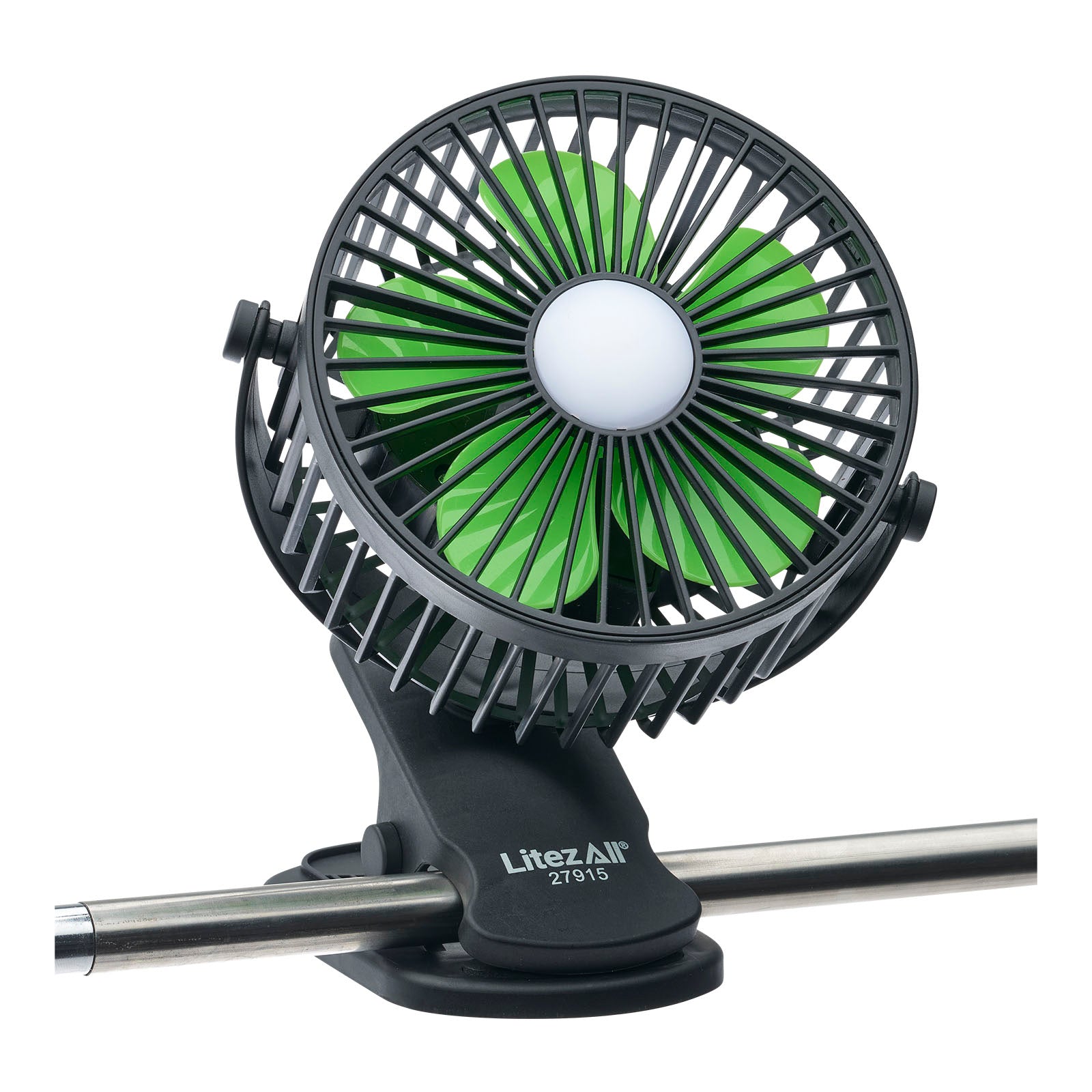 LitezAll Rechargeable Clip On Fan with Light - LitezAll