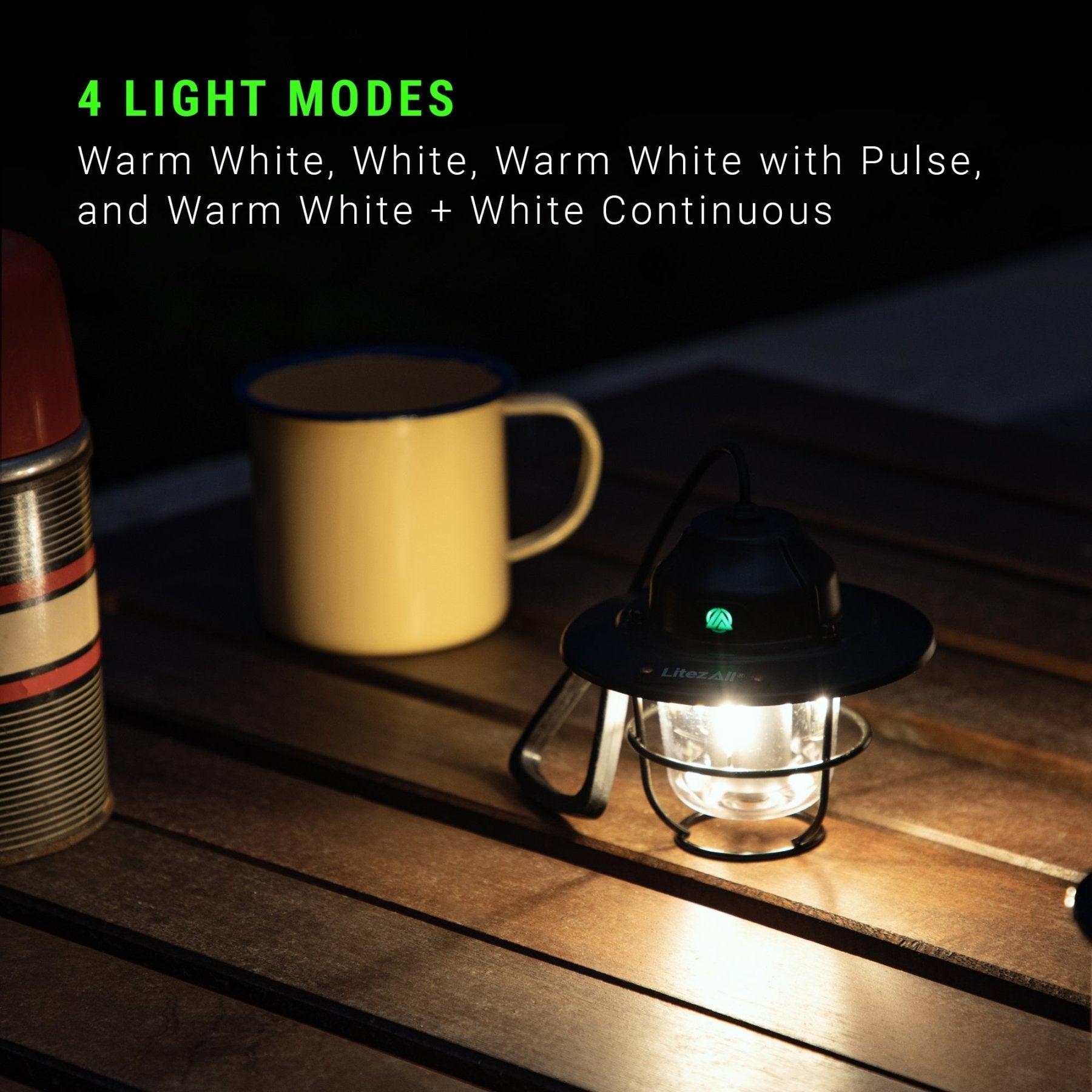 LitezAll® Rechargeable Pine Cone Lantern 4 Light Modes - LitezAll - Lanterns - 3