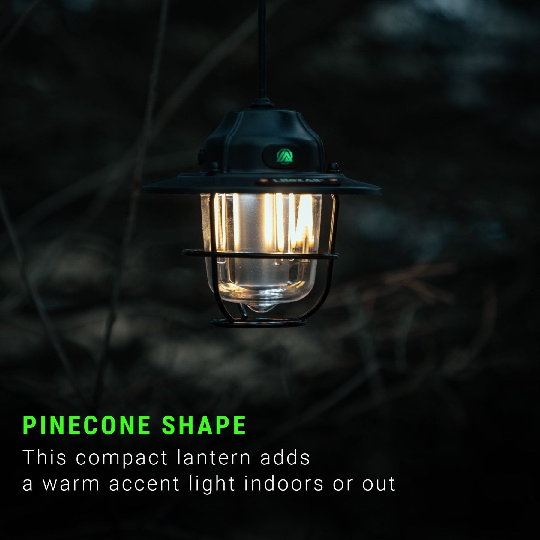 LitezAll Rechargeable Pine Cone Lantern 4 Light Modes - LitezAll