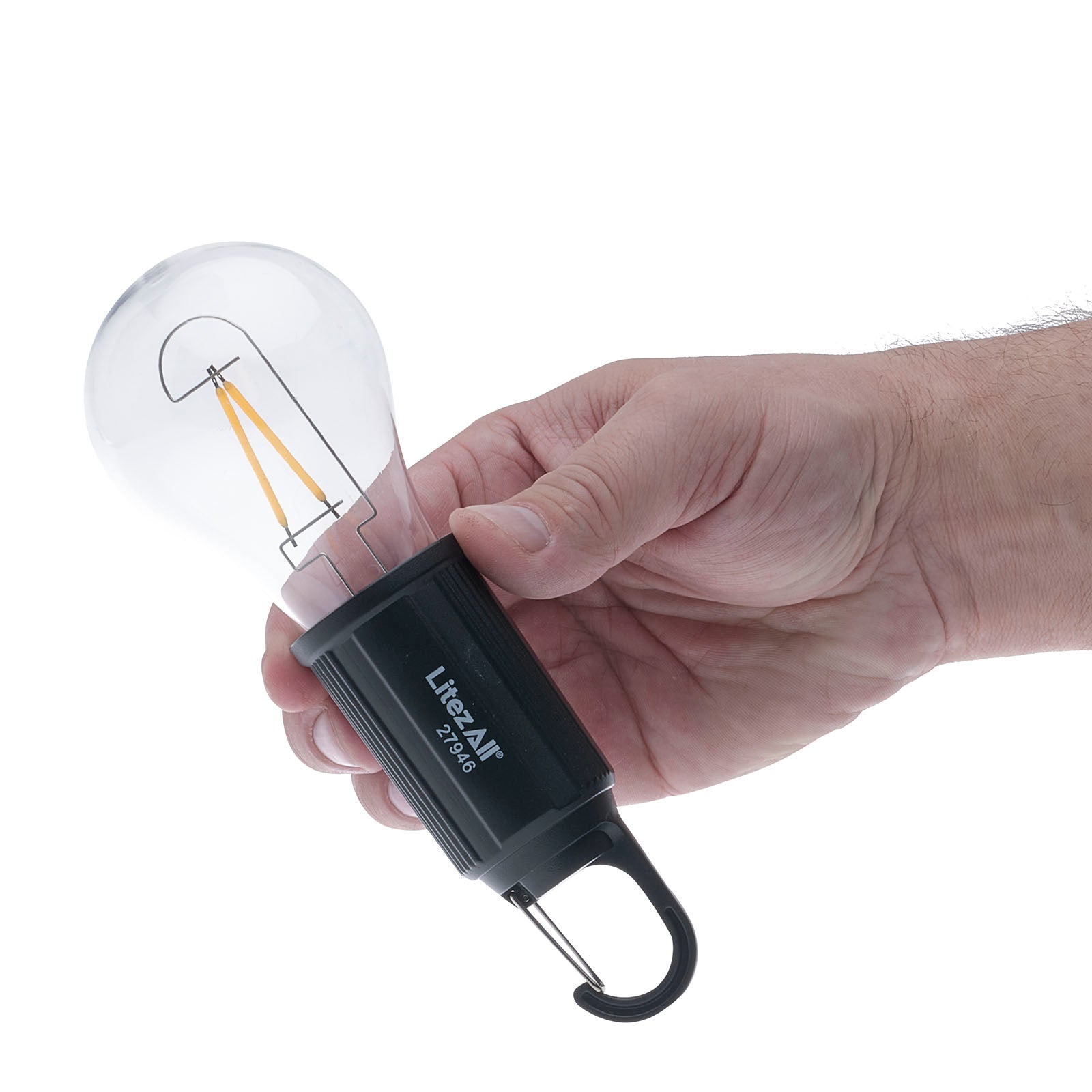 LitezAll Rechargeable Warm White Bulb with Carabiner - LitezAll