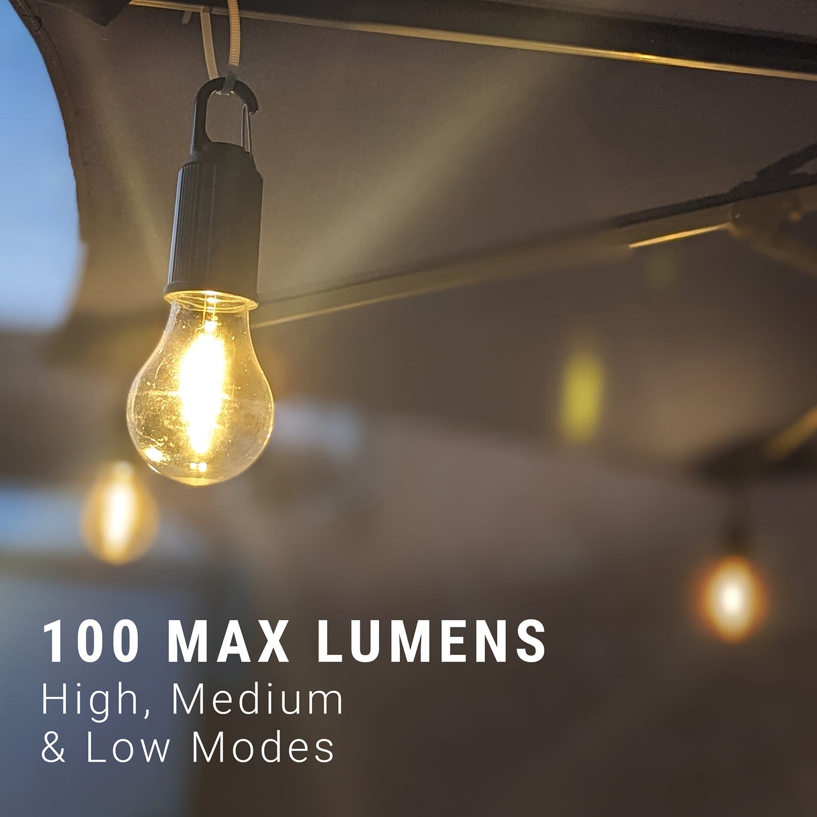 LitezAll® Rechargeable Warm White Bulb with Carabiner - LitezAll - Wireless Lighting Solutions - 3