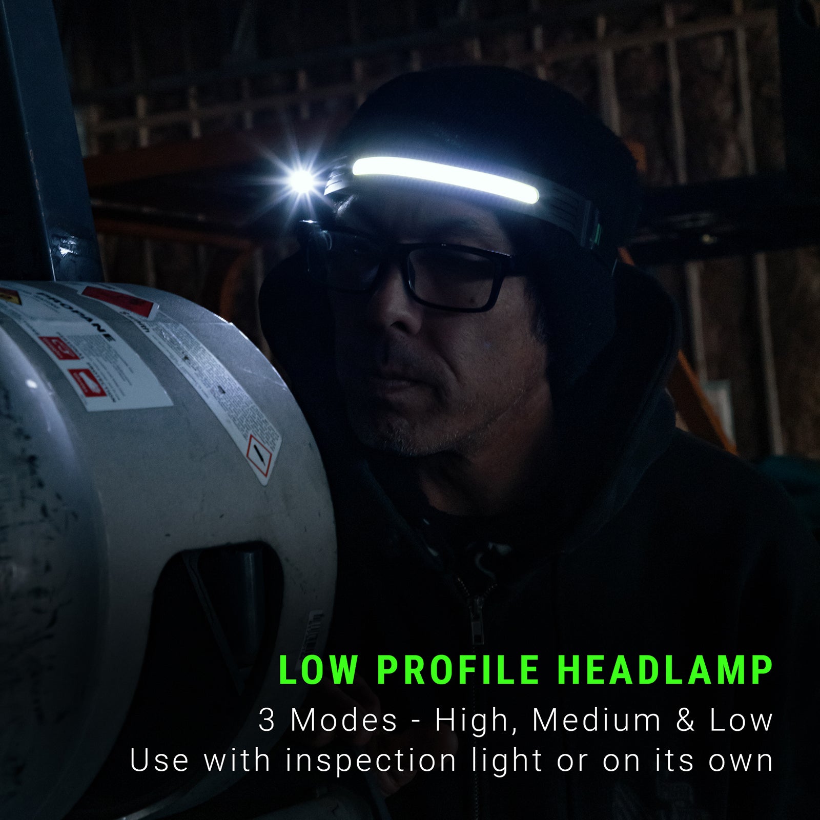 LitezAll Briteband® Low Profile Silicone Low Profile Headlamp with