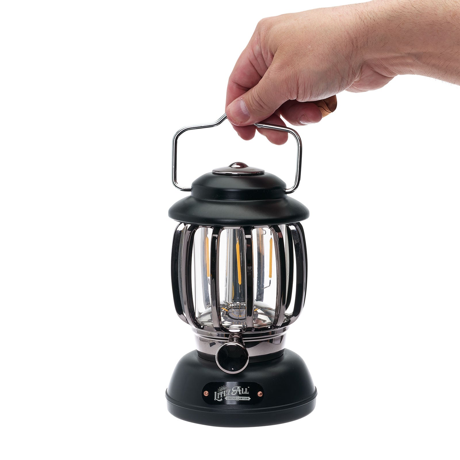 LitezAll Ole '92 Rechargeable and Battery Powered Camping Lantern with Dimmer