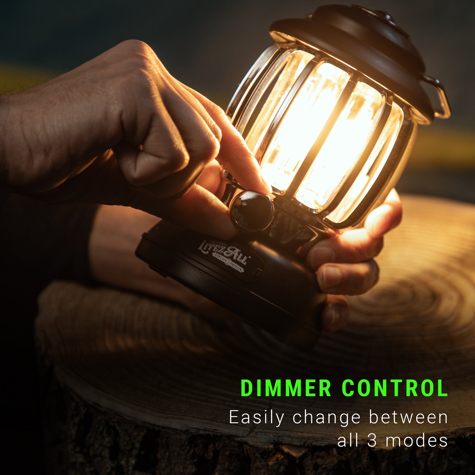 LitezAll® OLE '92® Rechargeable and Battery Powered Camping Lantern with Dimmer - LitezAll - Lanterns - 4