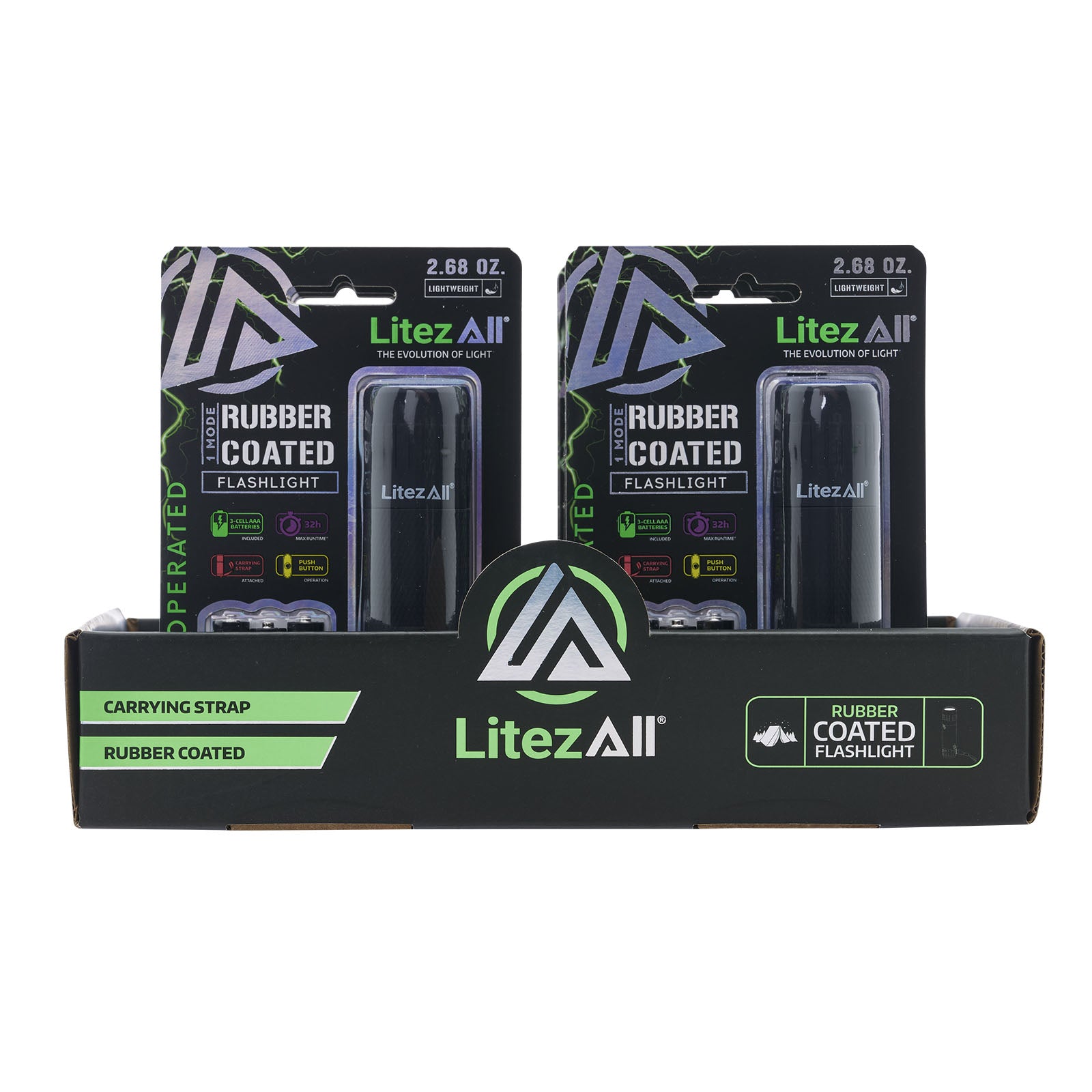 LitezAll Rubber Coated EDC Flashlight - LitezAll