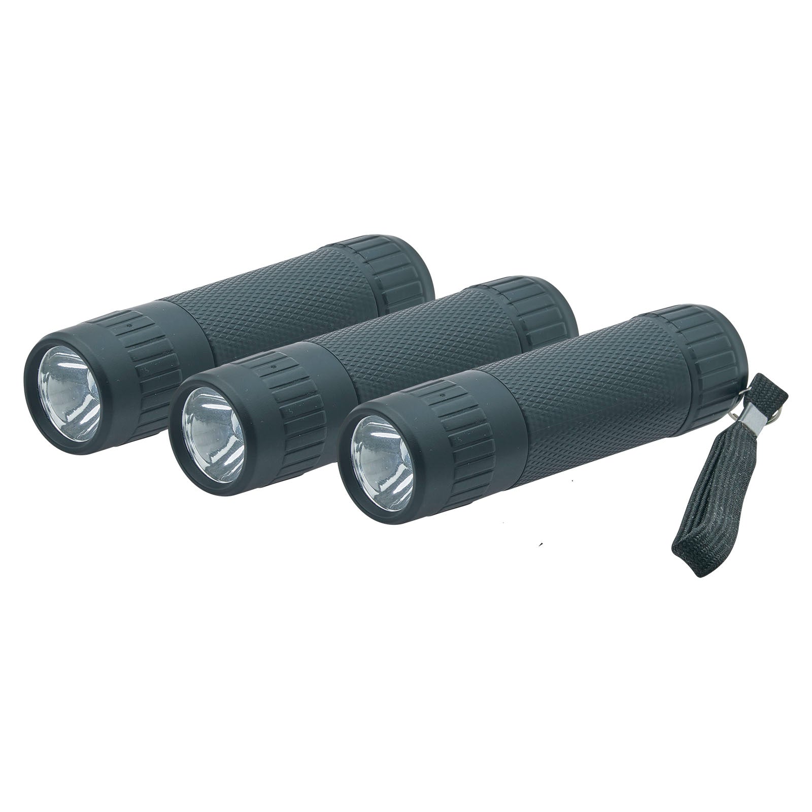 LitezAll Rubber Coated EDC Flashlight 3 Pack