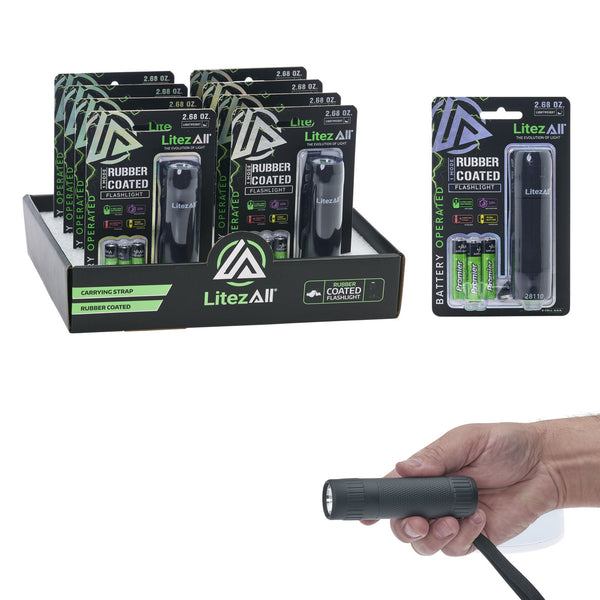LitezAll Rubber Coated EDC Flashlight - LitezAll