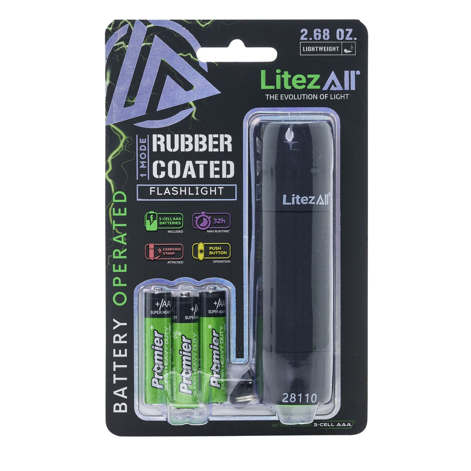 LitezAll Rubber Coated EDC Flashlight - LitezAll