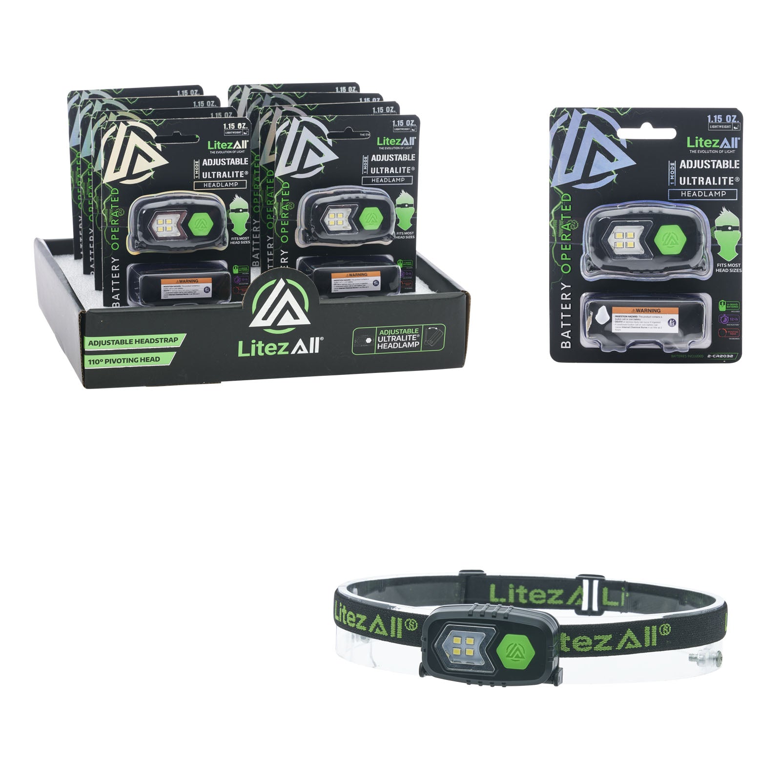 28127 - LA-CR2032HL LitezAll Ultralite® Headlamp