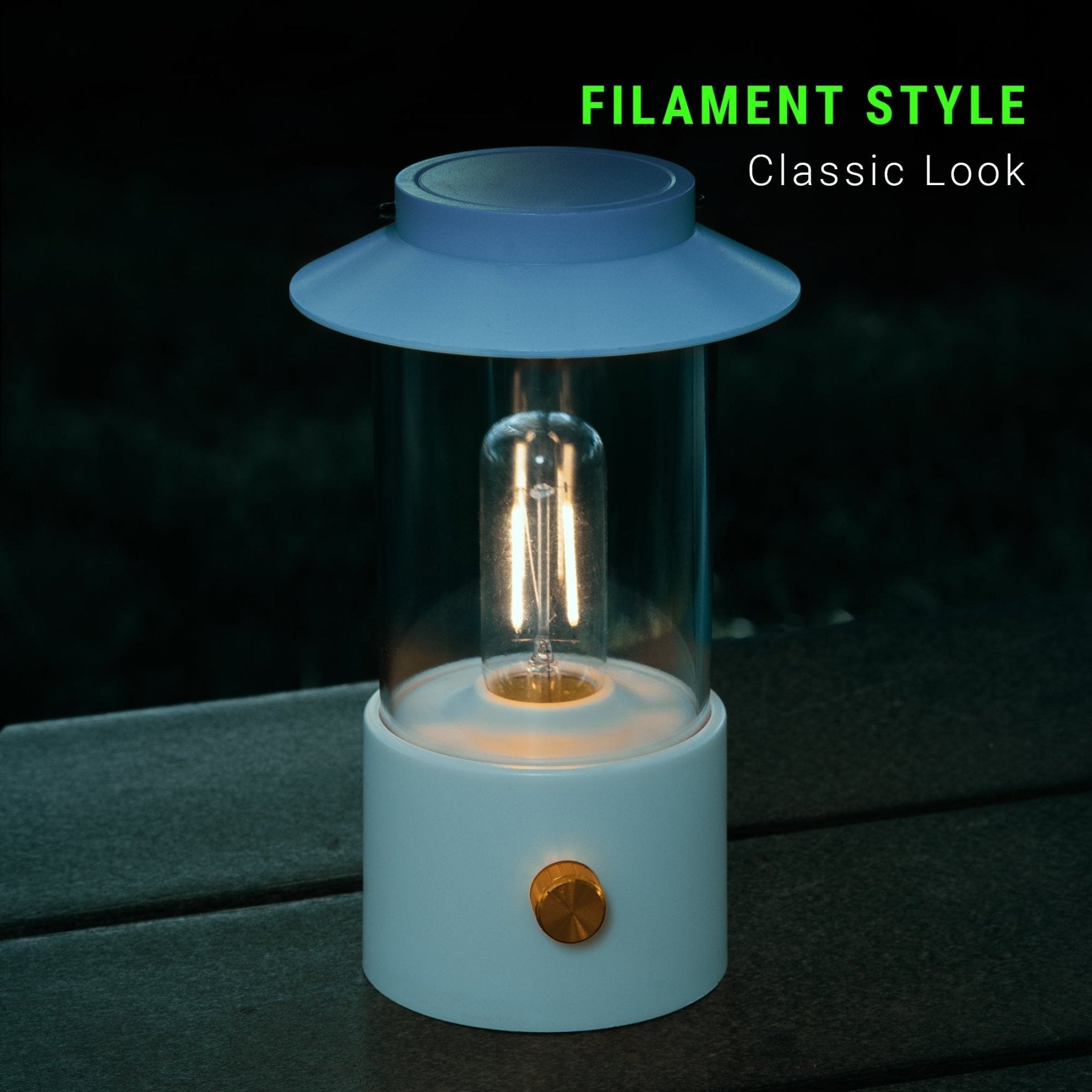 LitezAll Lantern with Dimmable Warm White Filament LED - LitezAll
