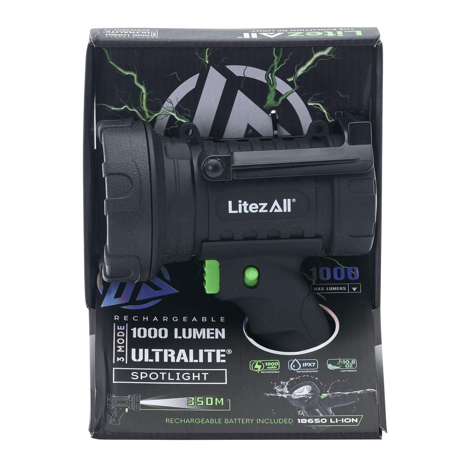 LitezAll ULTAC3 Rechargeable Ultralite Spotlight