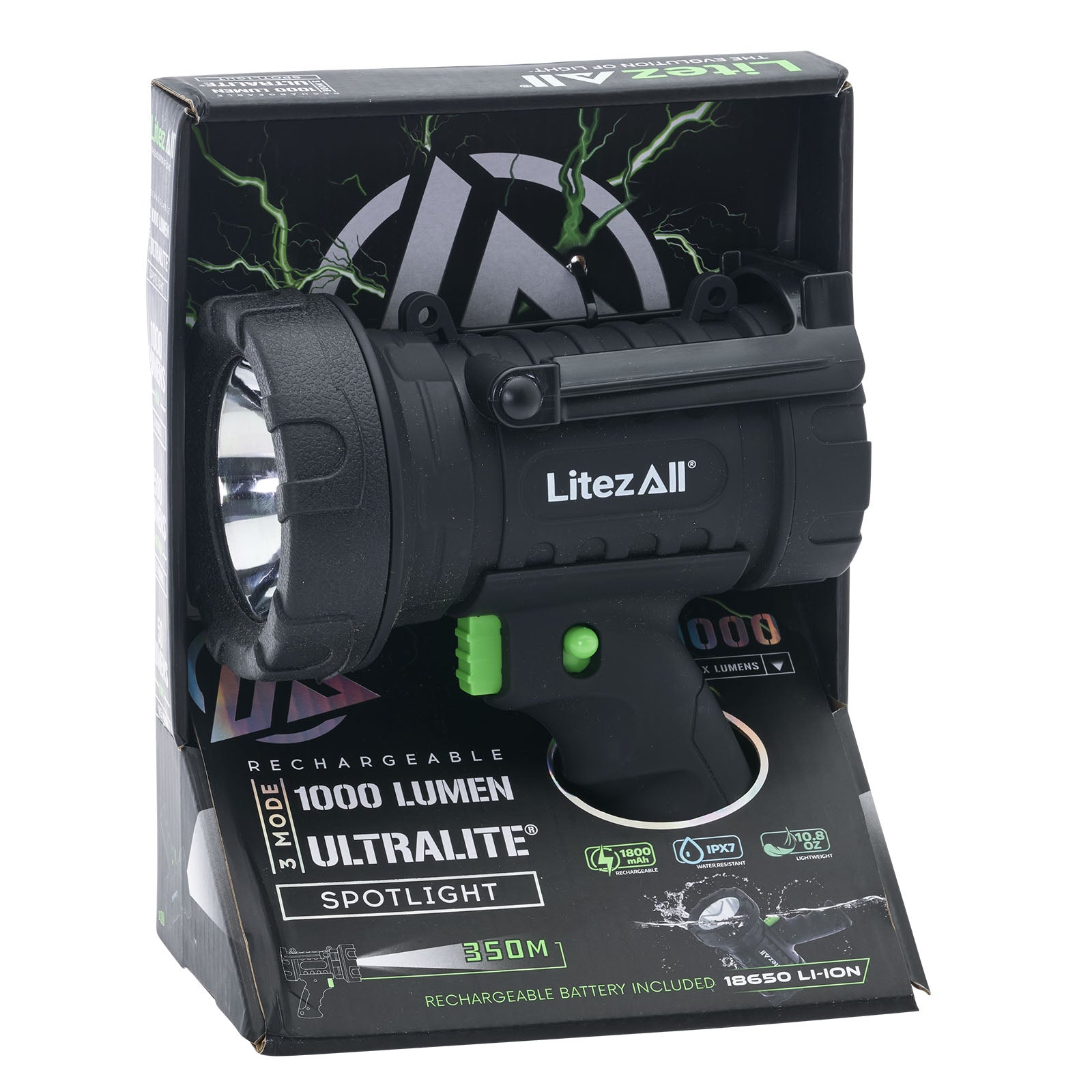 LitezAll ULTAC3 Rechargeable Ultralite Spotlight