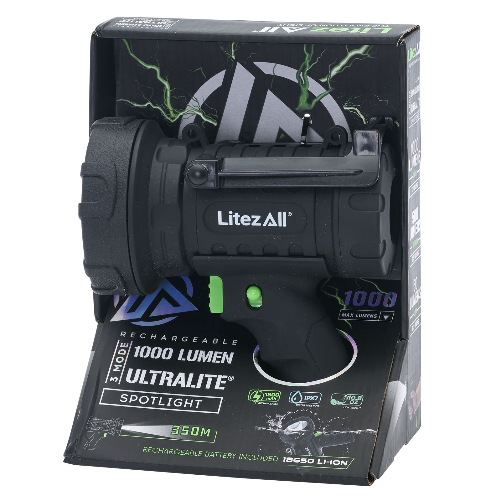 LitezAll ULTAC3 Rechargeable Ultralite Spotlight