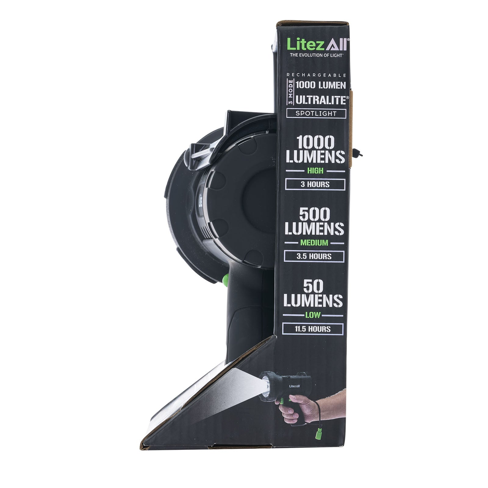 LitezAll ULTAC3 Rechargeable Ultralite Spotlight