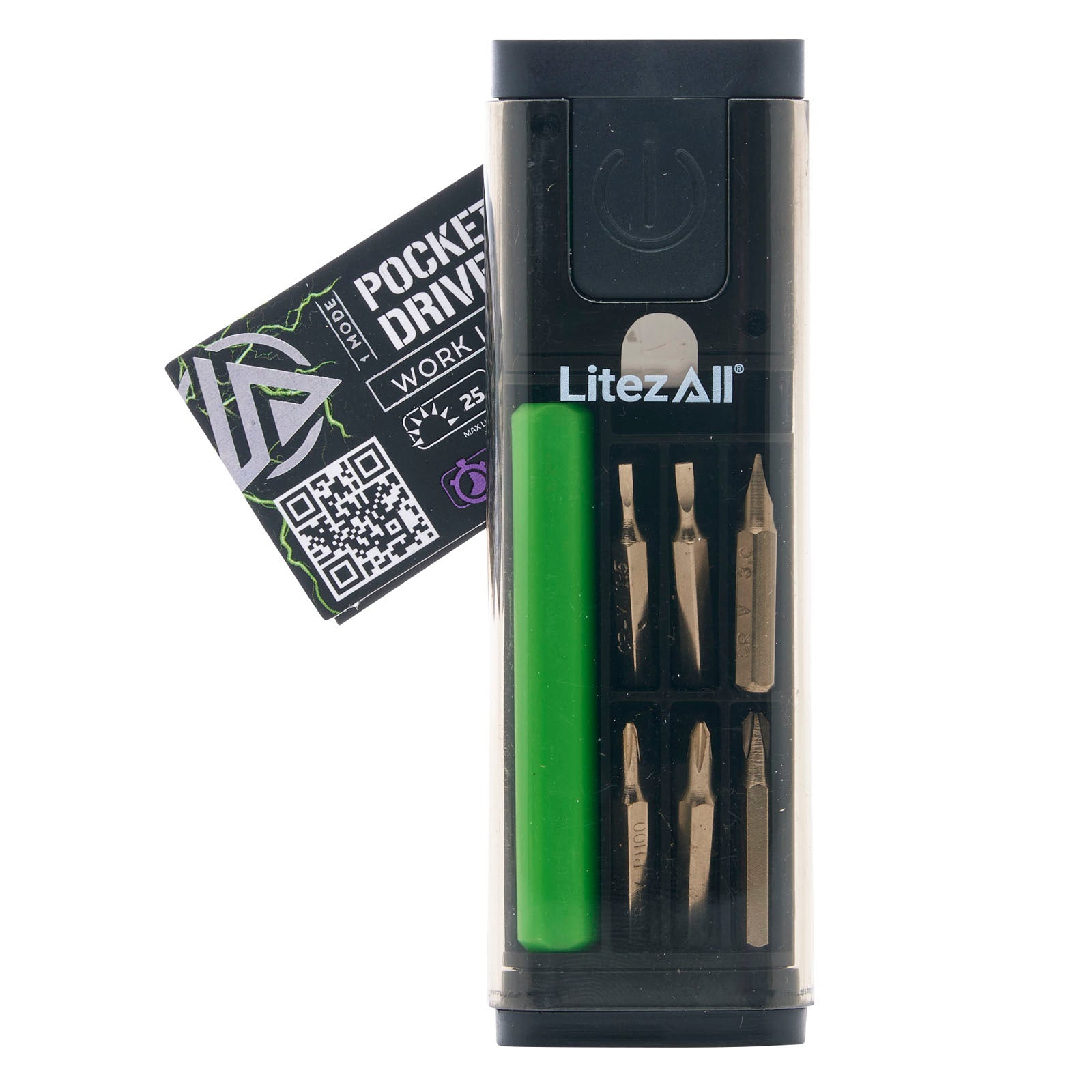 LitezAll® Compact Screwdriver Set with Integrated Flashlight