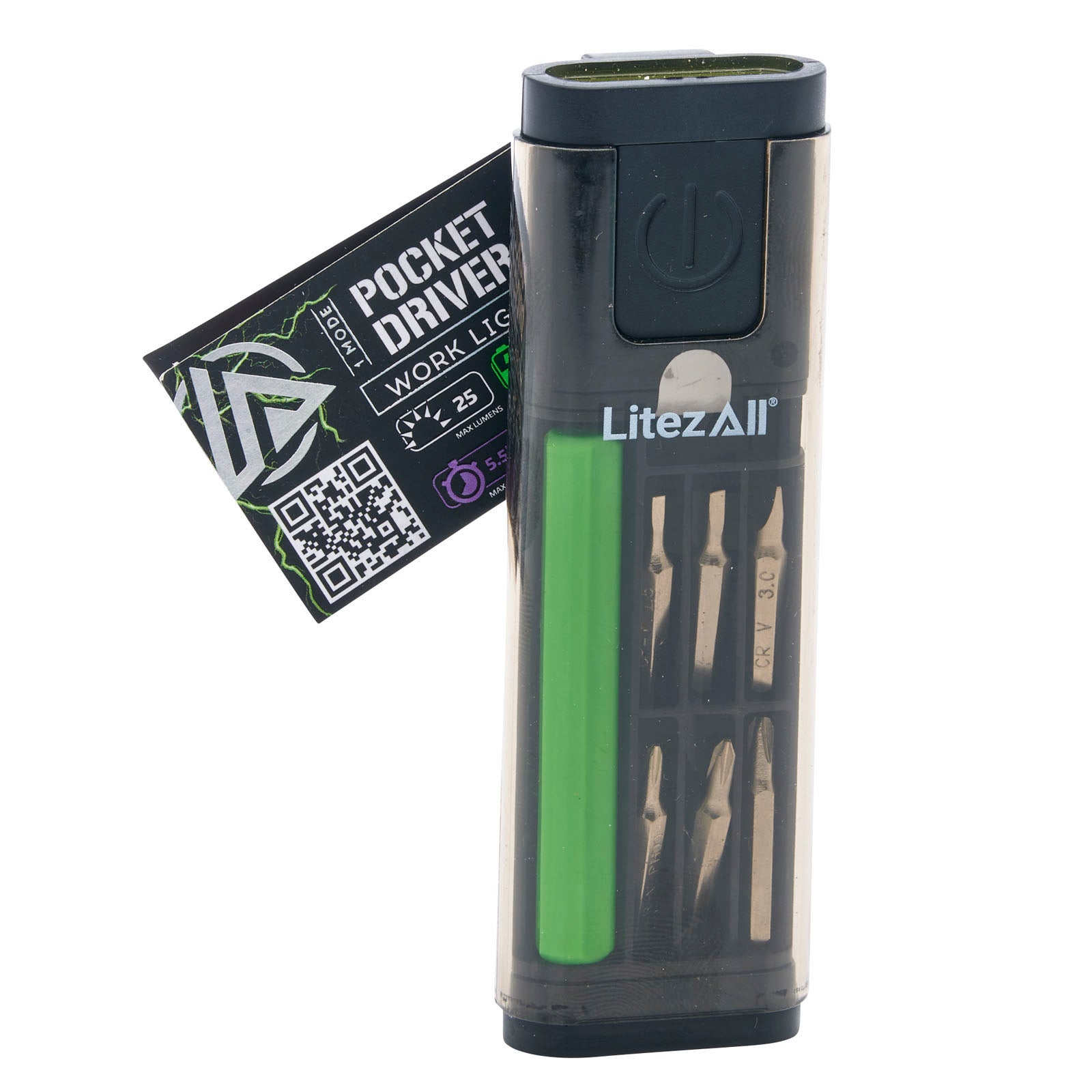 LitezAll® Compact Screwdriver Set with Integrated Flashlight