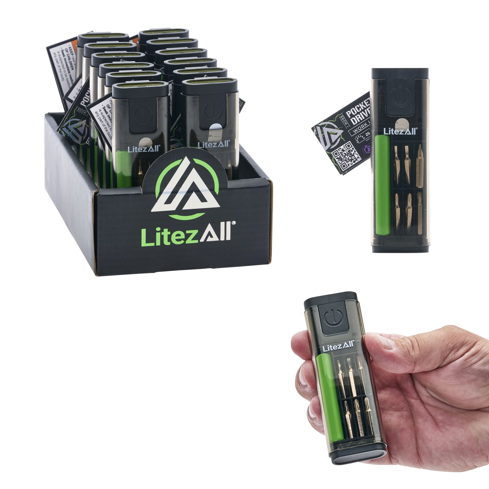 ルミネスセット LitezAll® Compact Screwdriver Set with Integrated Flashlight