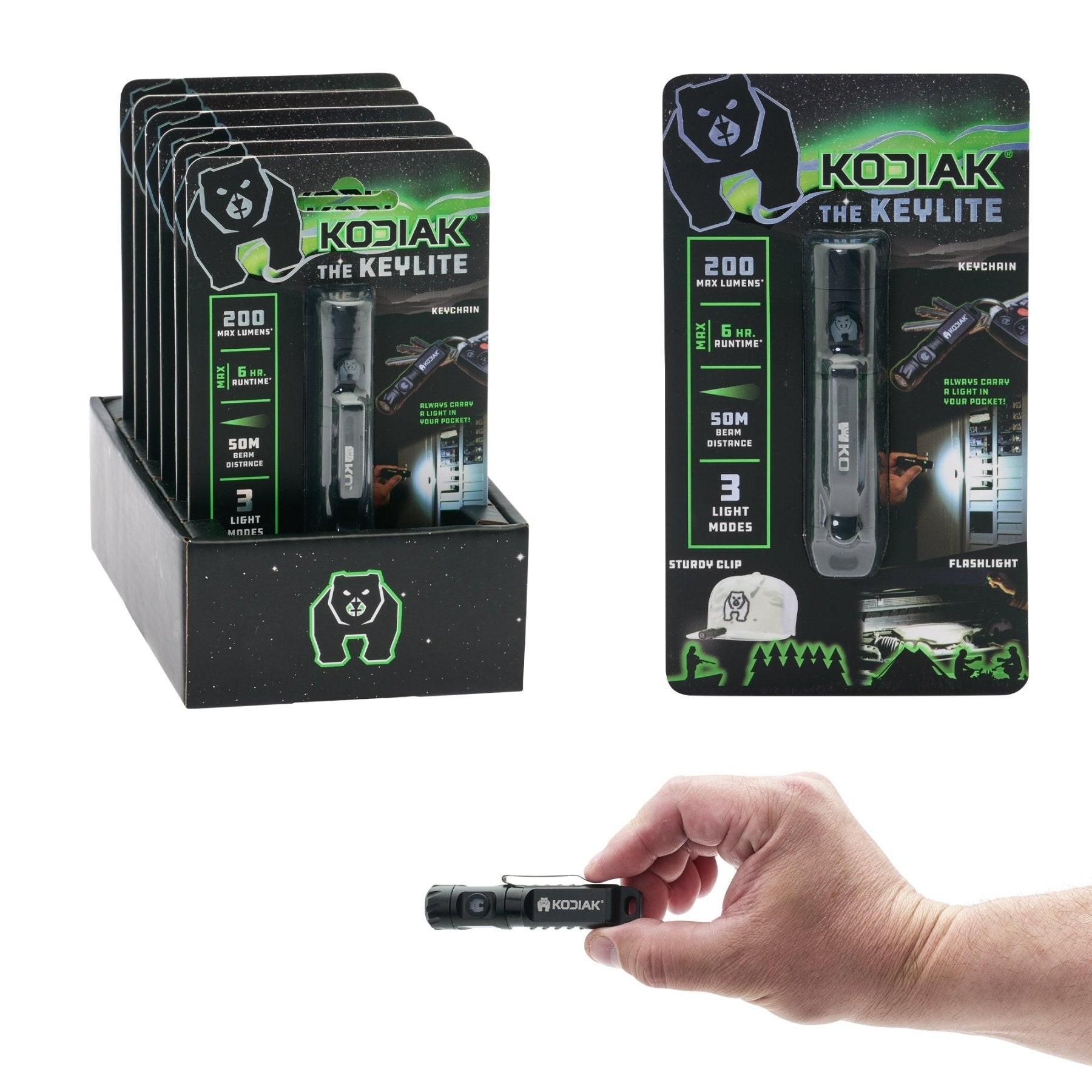Kodiak® Keychain Flashlight with Clip - LitezAll - Keychain Lights - 1