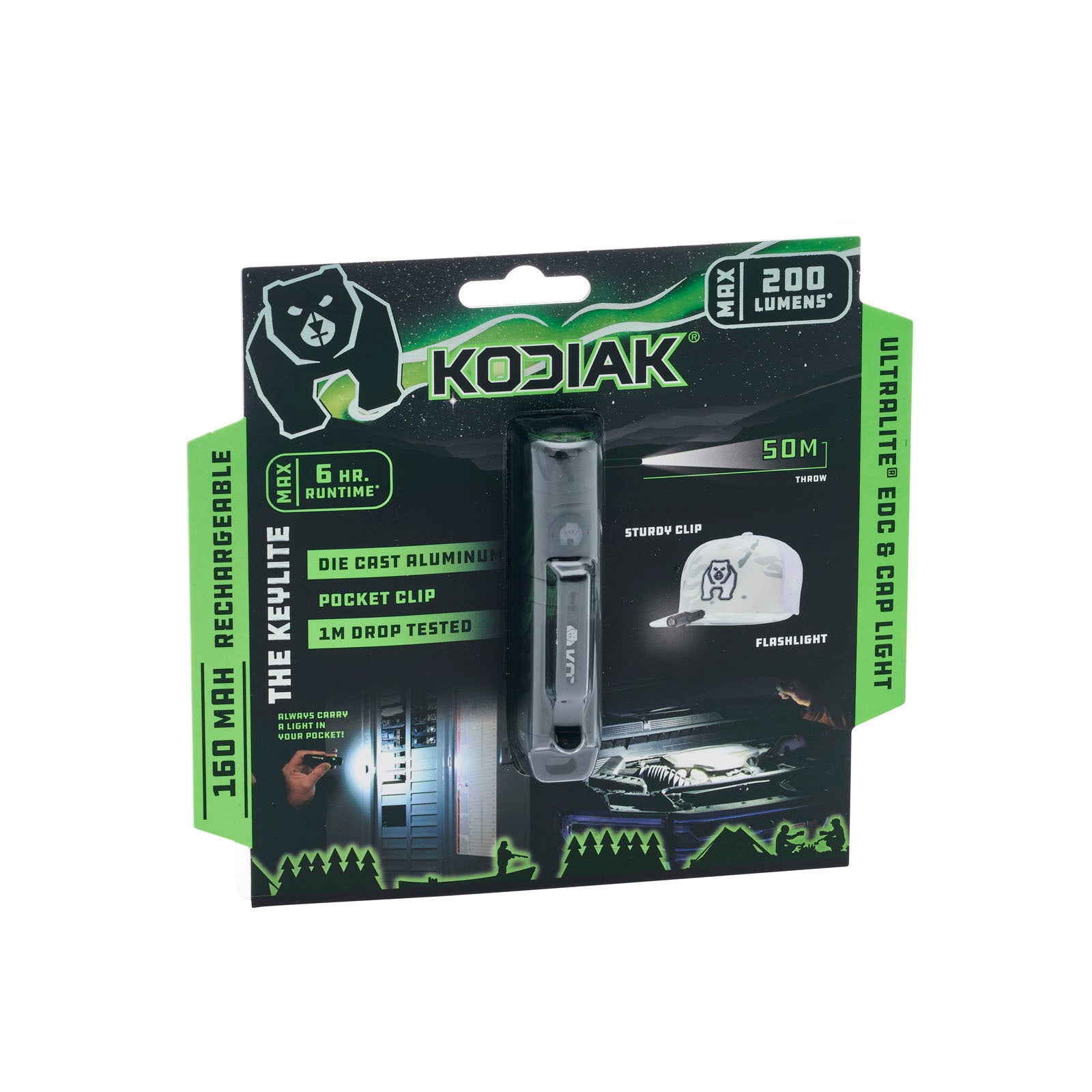 Kodiak® Keychain Flashlight with Clip