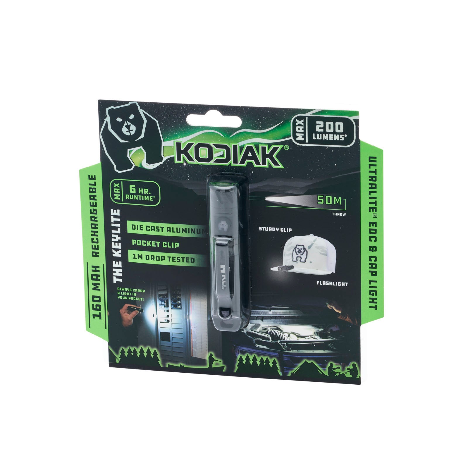 Kodiak® Keychain Flashlight with Clip