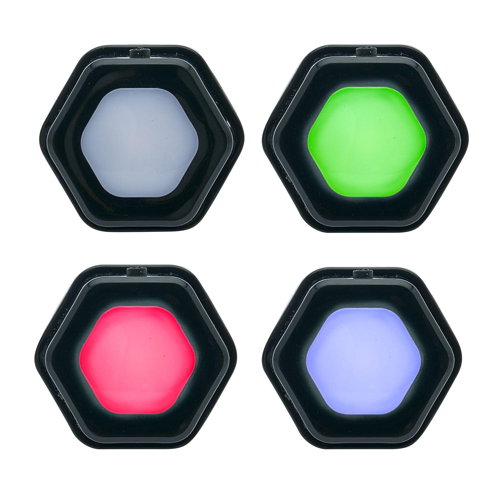 Illumibrite Color Changing Hexagon Puck Light 4 Pack